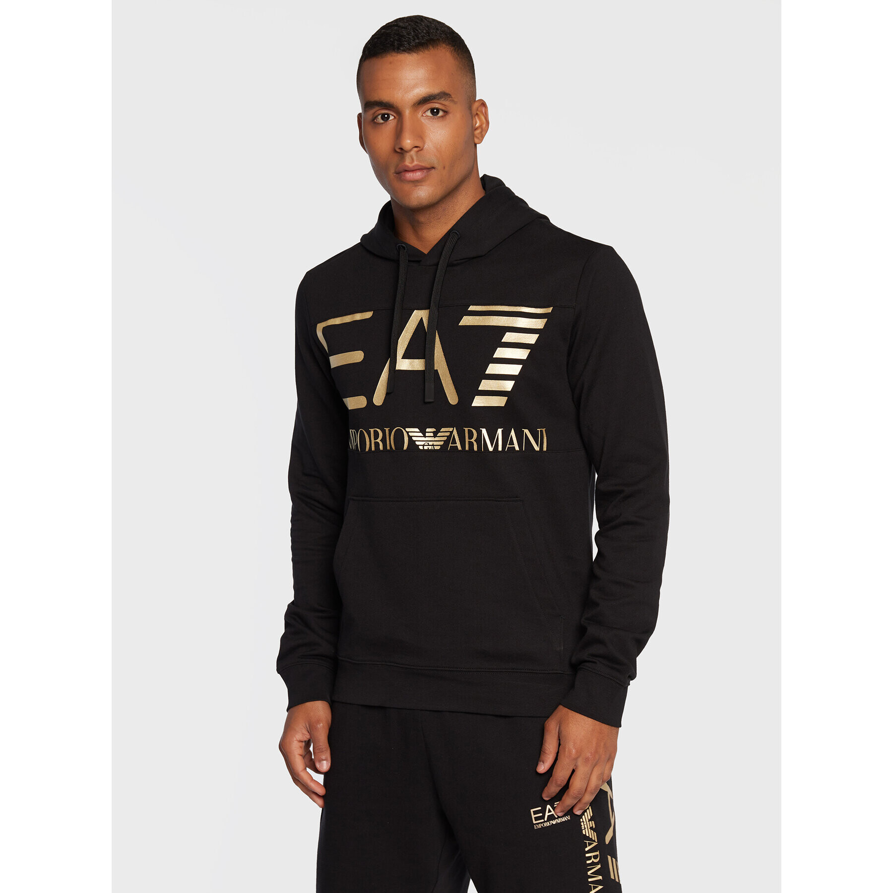 EA7 Emporio Armani Pulóver 6LPM52 PJFGZ 0208 Fekete Regular Fit - Pepit.hu