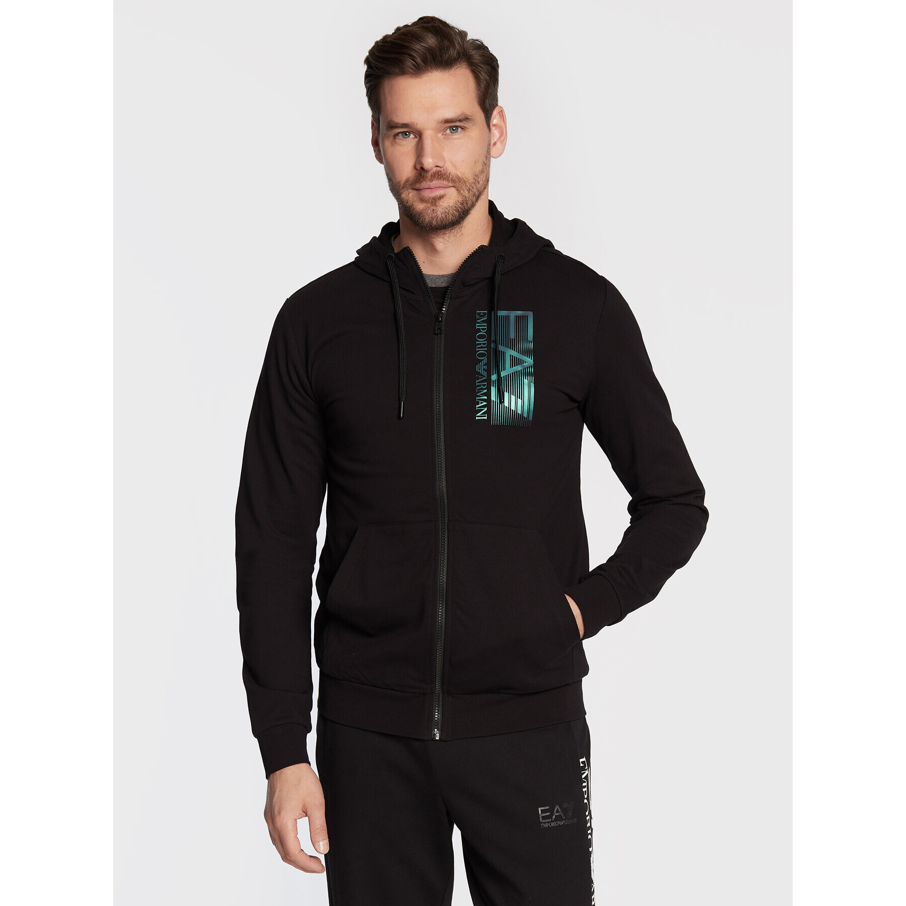 EA7 Emporio Armani Pulóver 6LPM53 PJ05Z 1200 Fekete Regular Fit - Pepit.hu