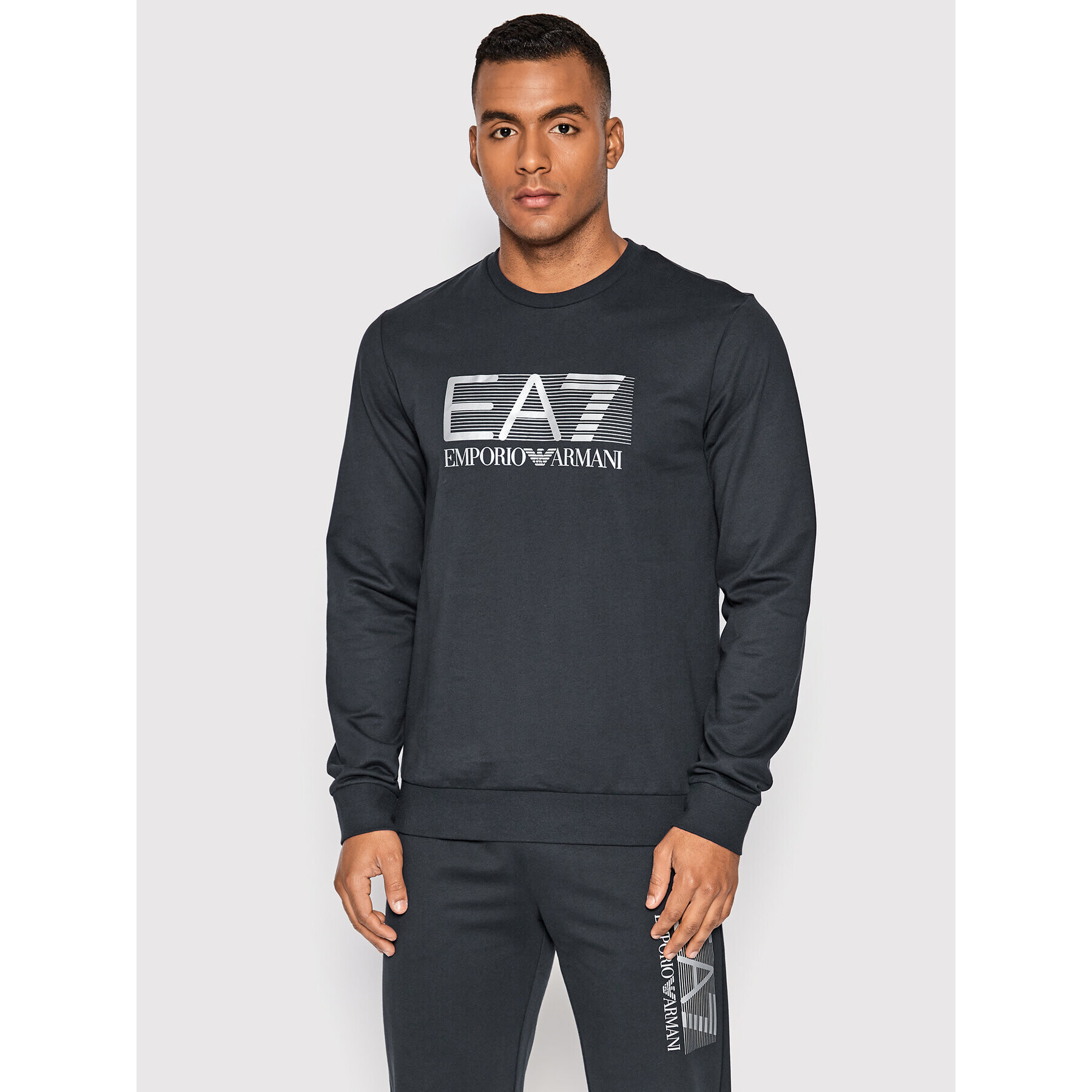 EA7 Emporio Armani Pulóver 6LPM60 PJ05Z 0578 Sötétkék Regular Fit - Pepit.hu