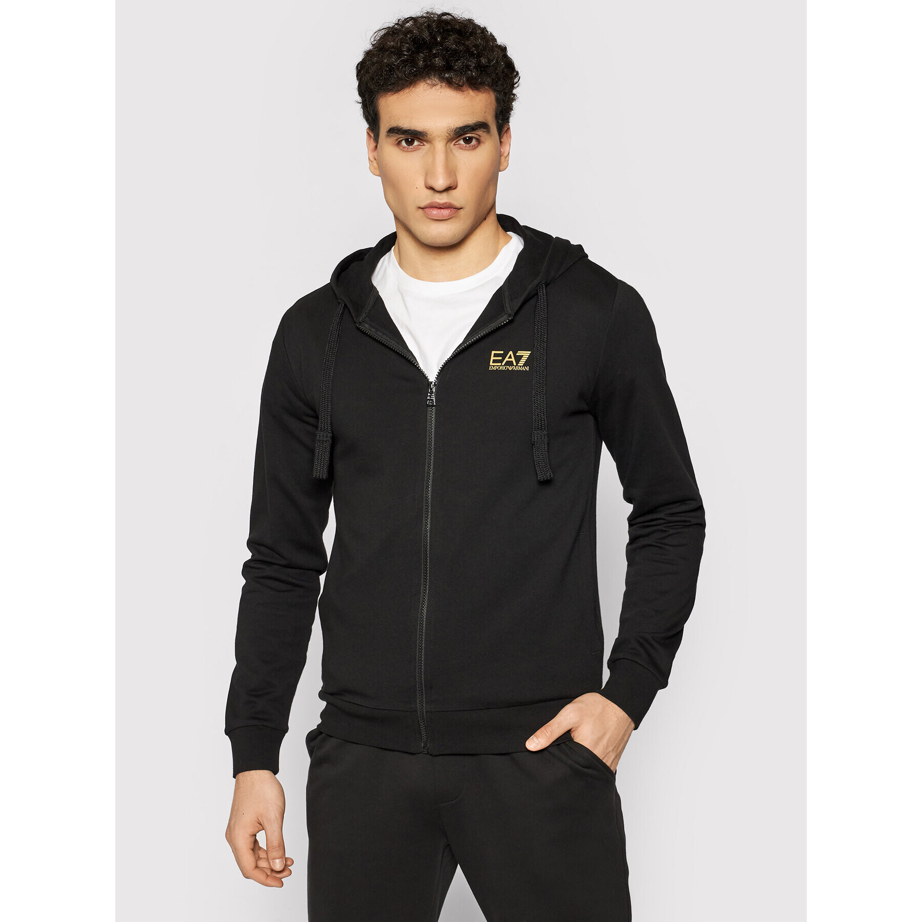 EA7 Emporio Armani Pulóver 8NPM03 PJ05Z 0208 Fekete Regular Fit - Pepit.hu