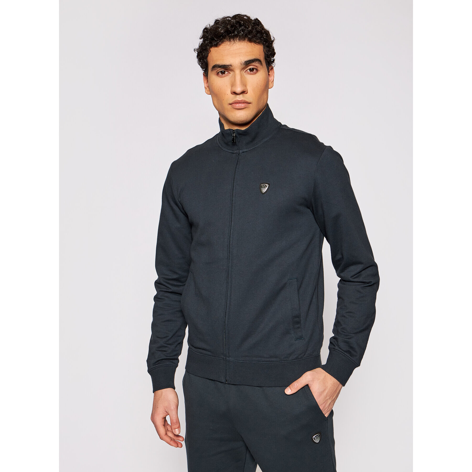 EA7 Emporio Armani Pulóver 8NPMB8 PJ05Z 1578 Sötétkék Regular Fit - Pepit.hu