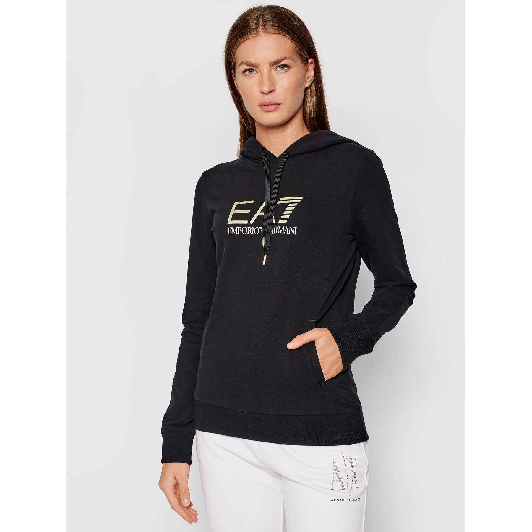 EA7 Emporio Armani Pulóver 8NTM36 TJCQZ 0200 Fekete Regular Fit - Pepit.hu