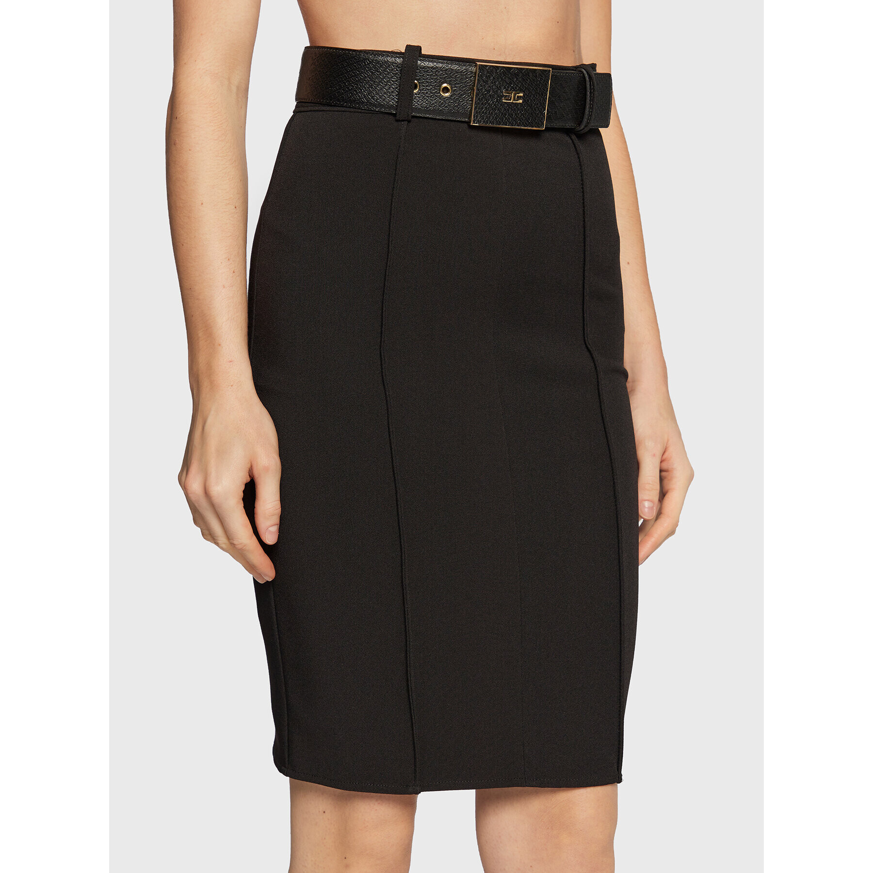 Elisabetta Franchi Ceruzaszoknya GO-501-27E2-V300 Fekete Slim Fit - Pepit.hu