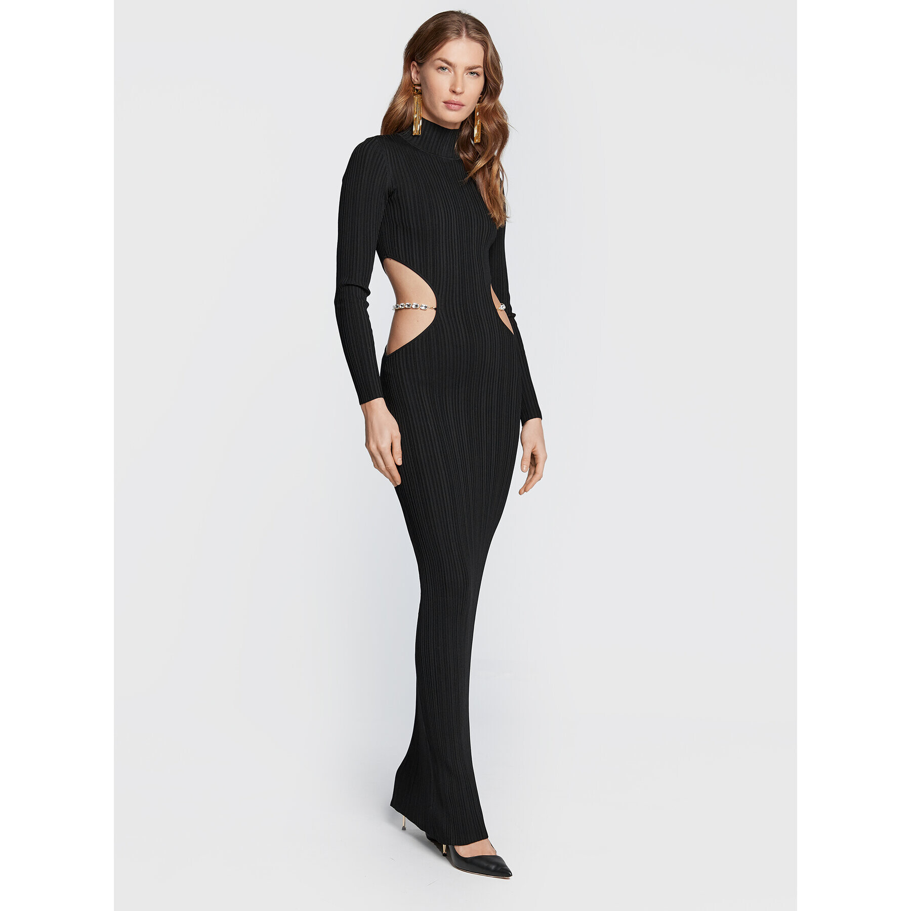 Elisabetta Franchi Estélyi ruha AM-79S-27E2-V540 Fekete Slim Fit - Pepit.hu