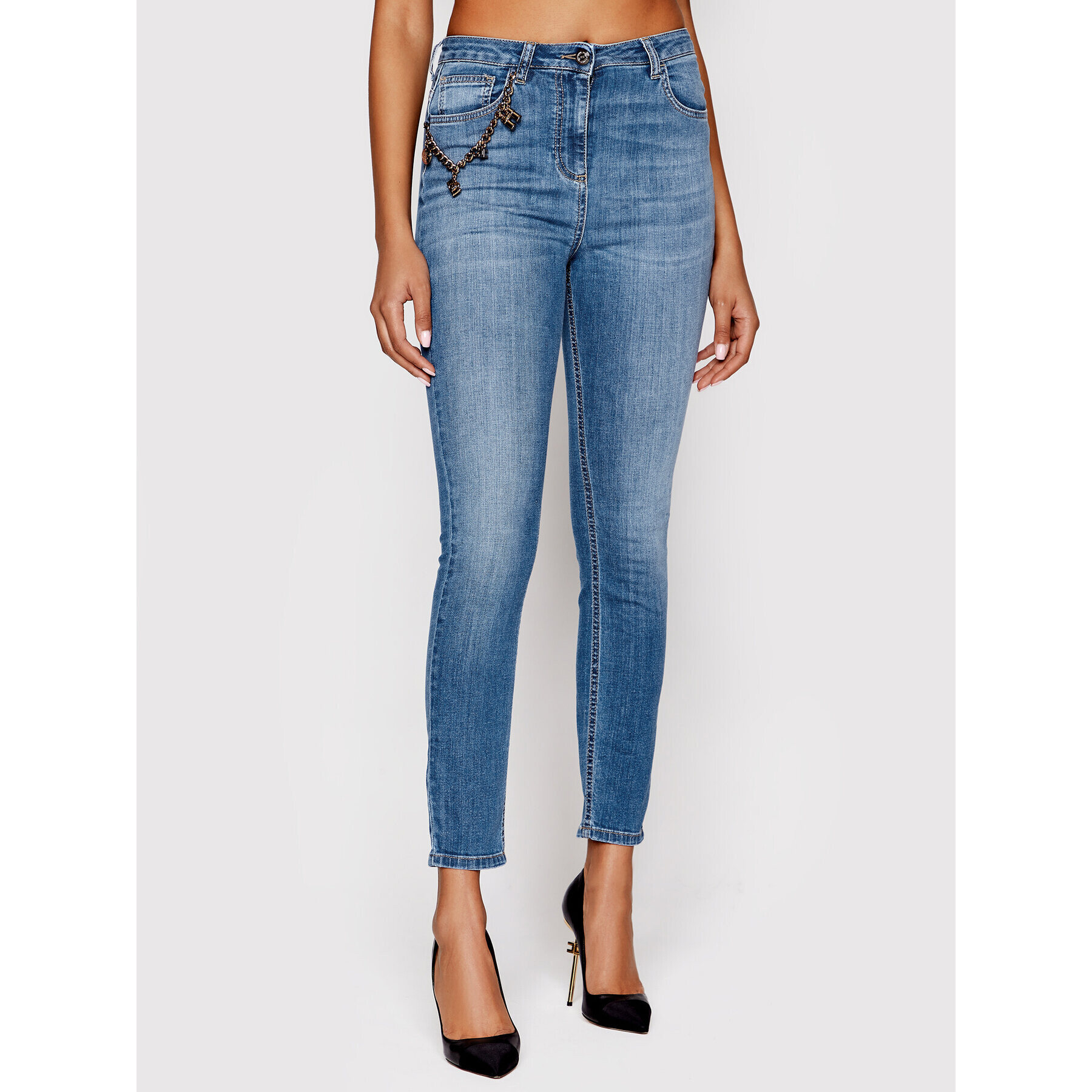 Elisabetta Franchi Farmer PJ-35S-21E2-V300 Kék Skinny Fit - Pepit.hu