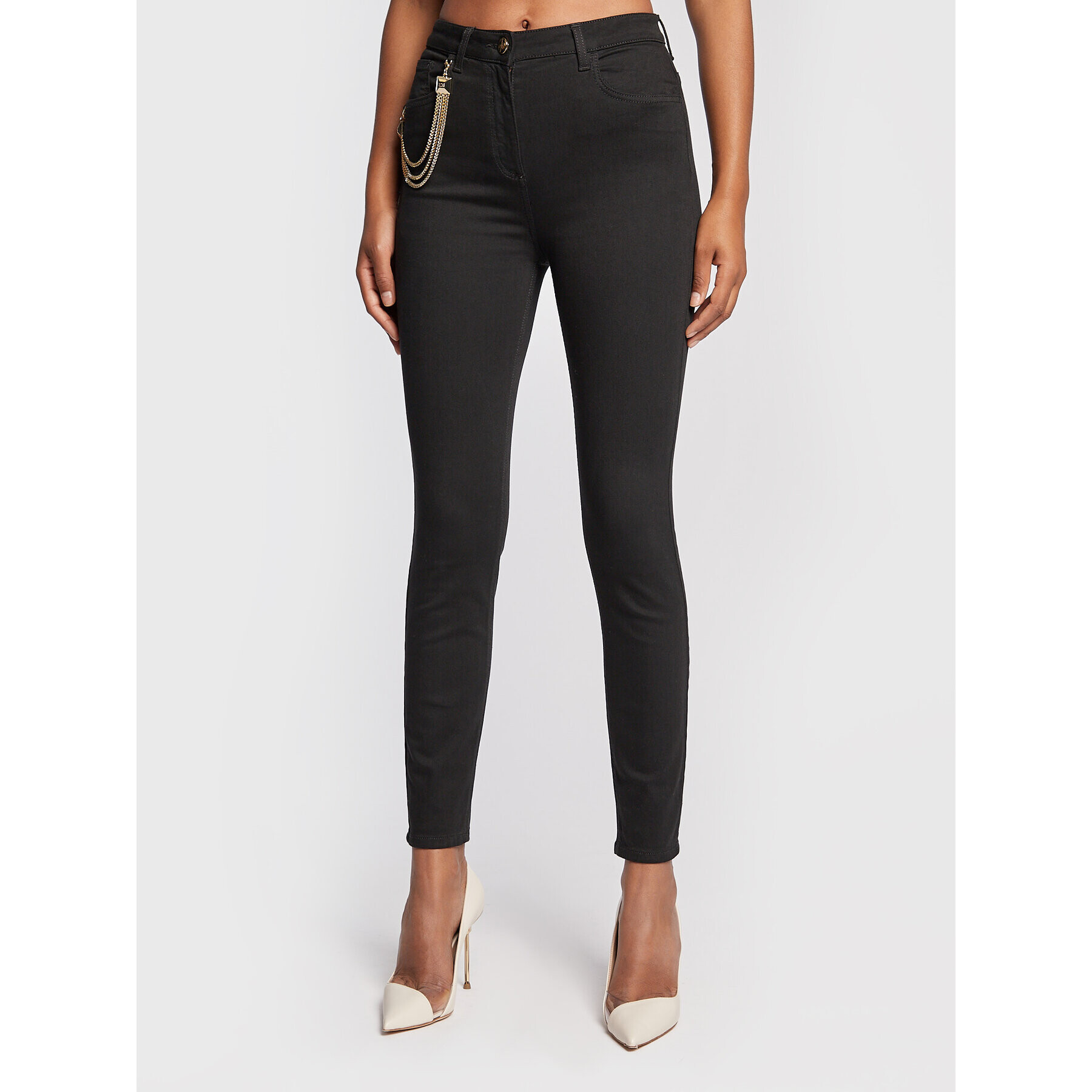 Elisabetta Franchi Farmer PJ-58S-26E2-V300 Fekete Super Skinny Fit - Pepit.hu