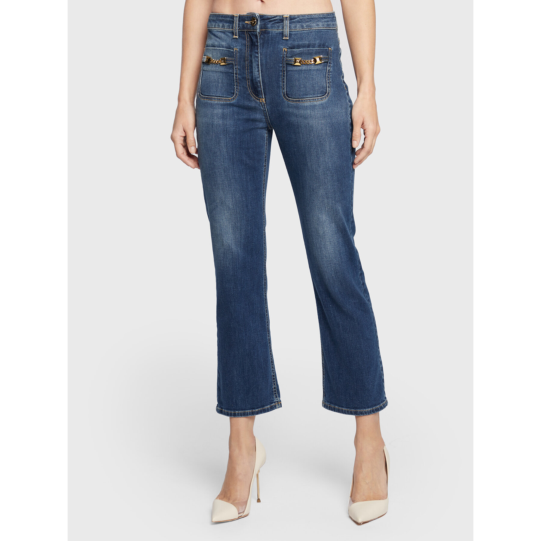 Elisabetta Franchi Farmer PJ-64S-26E2-V280 Kék Slim Fit - Pepit.hu