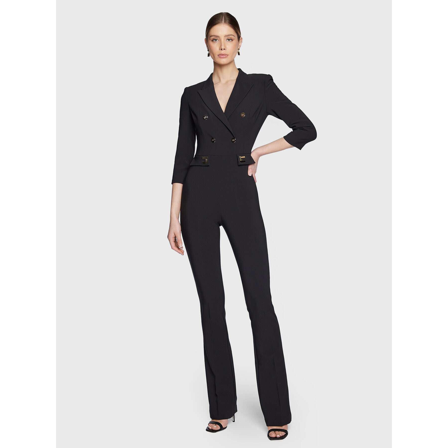 Elisabetta Franchi Kezeslábas TU-026-31E2-V560 Fekete Slim Fit - Pepit.hu