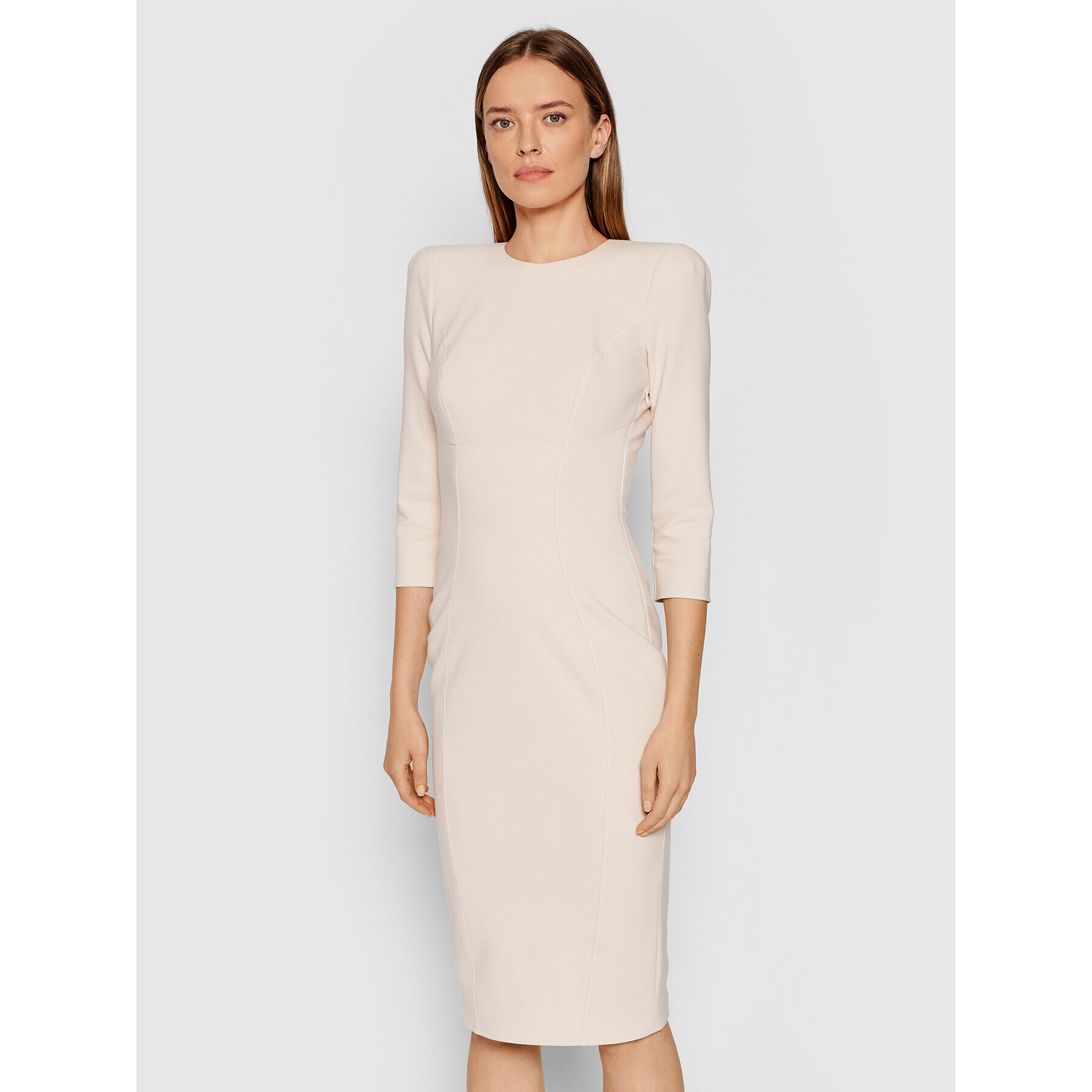 Elisabetta Franchi Koktélruha AB-018-16E2-V410 Rózsaszín Slim Fit - Pepit.hu