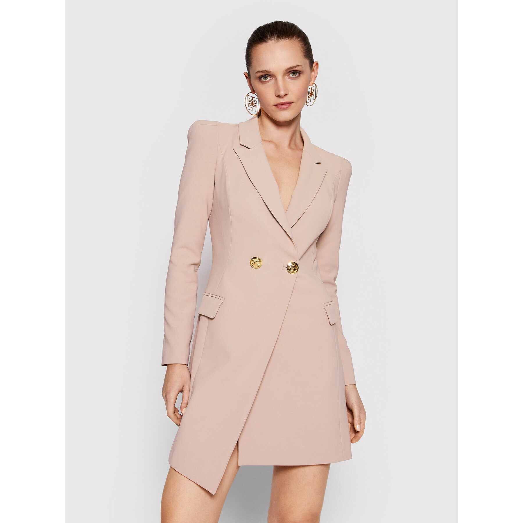 Elisabetta Franchi Koktélruha AB-091-16E3-V449 Rózsaszín Slim Fit - Pepit.hu