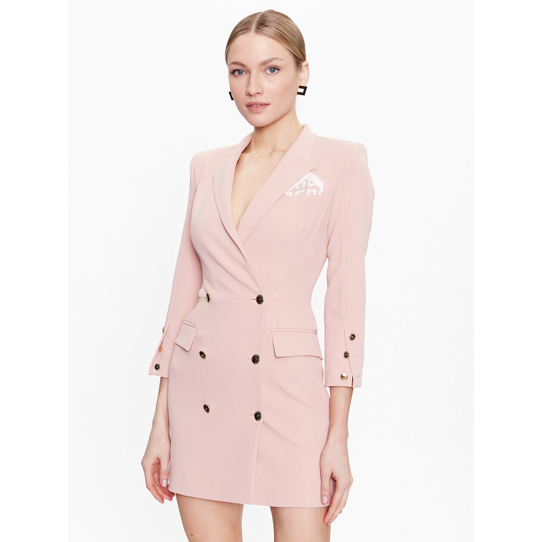 Elisabetta Franchi Koktélruha AB-340-31E2-V590 Rózsaszín Slim Fit - Pepit.hu