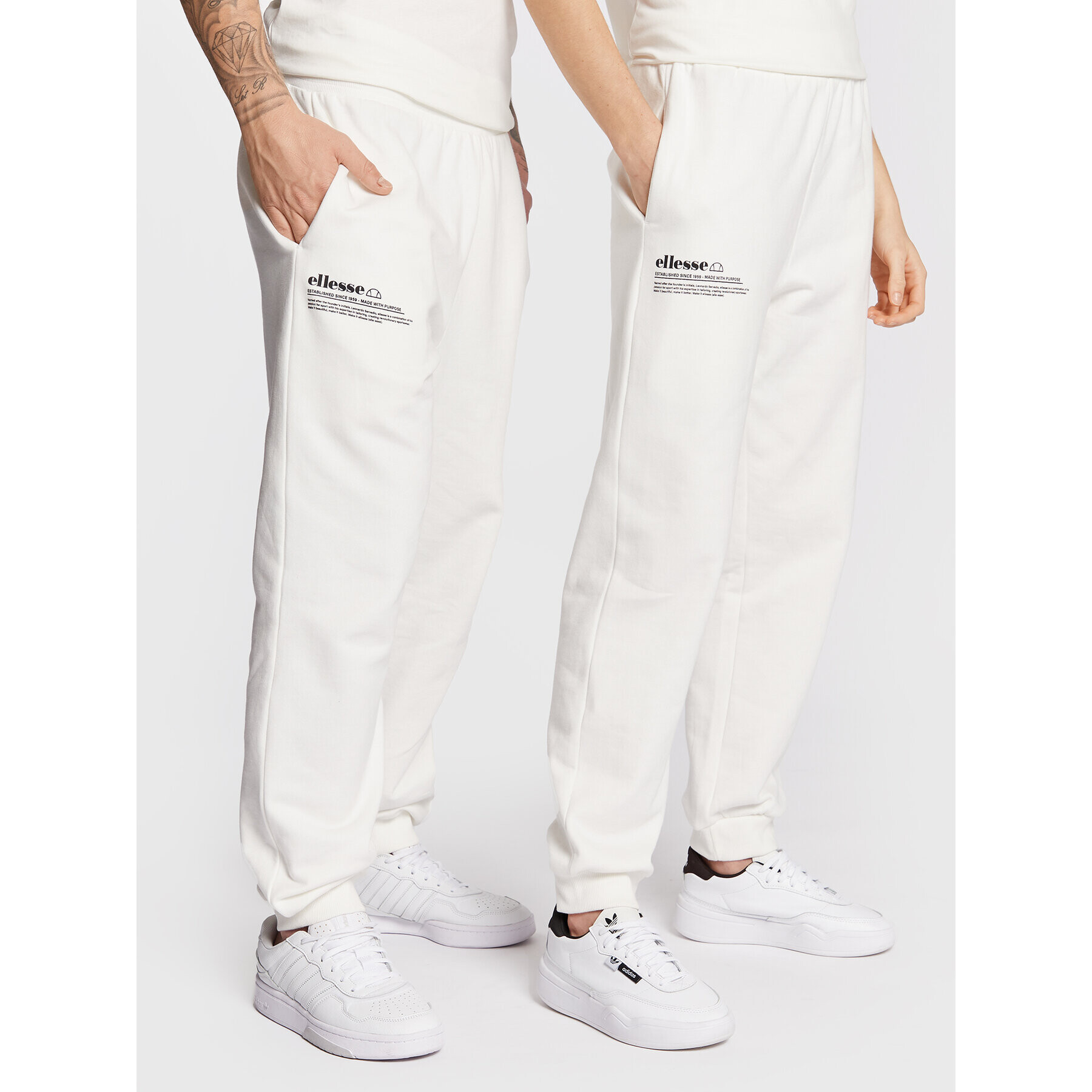 Ellesse Melegítő alsó Unisex Dimartino SGP16249 Fehér Regular Fit - Pepit.hu