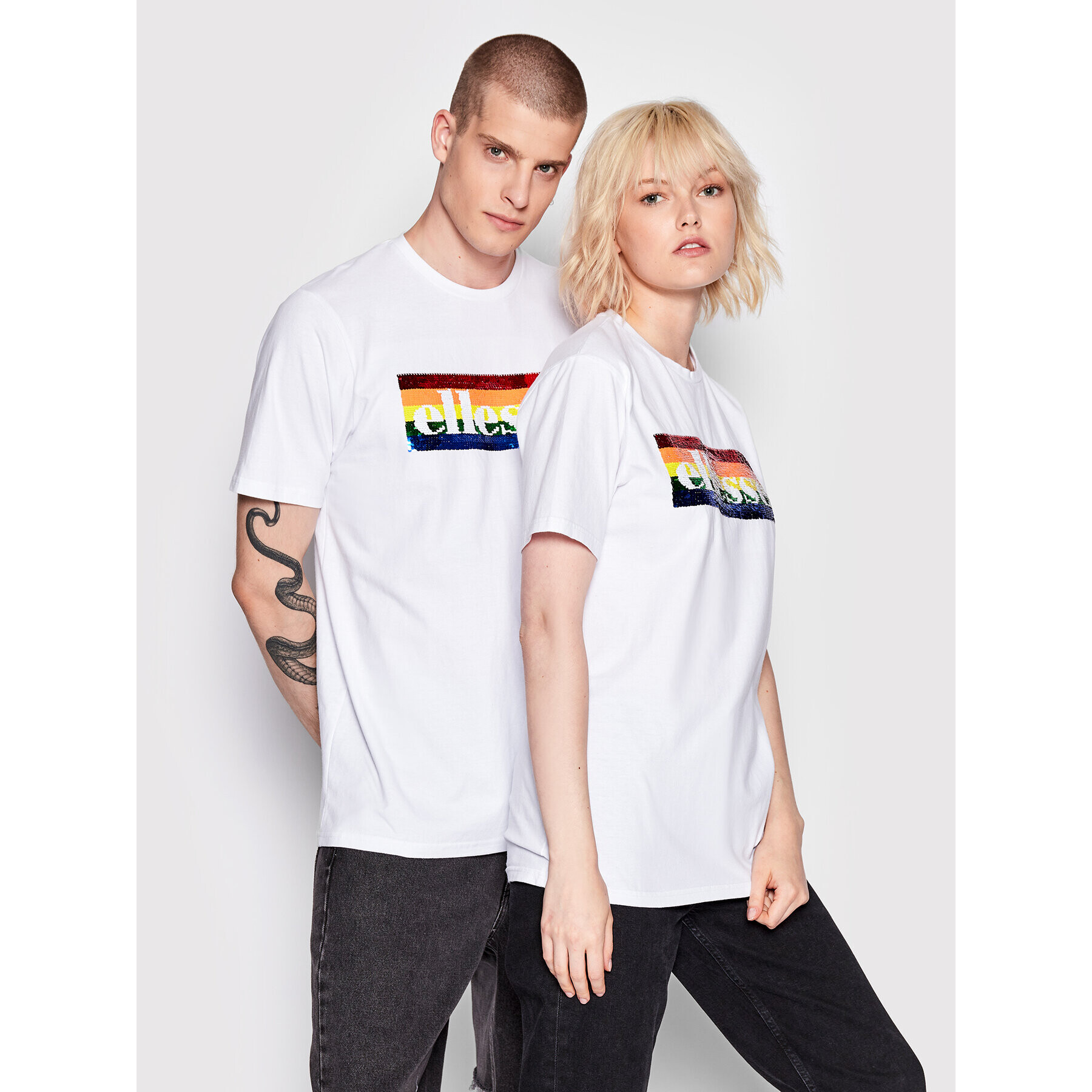 Ellesse Póló Unisex Unity SHN15709 Fehér Regular Fit - Pepit.hu