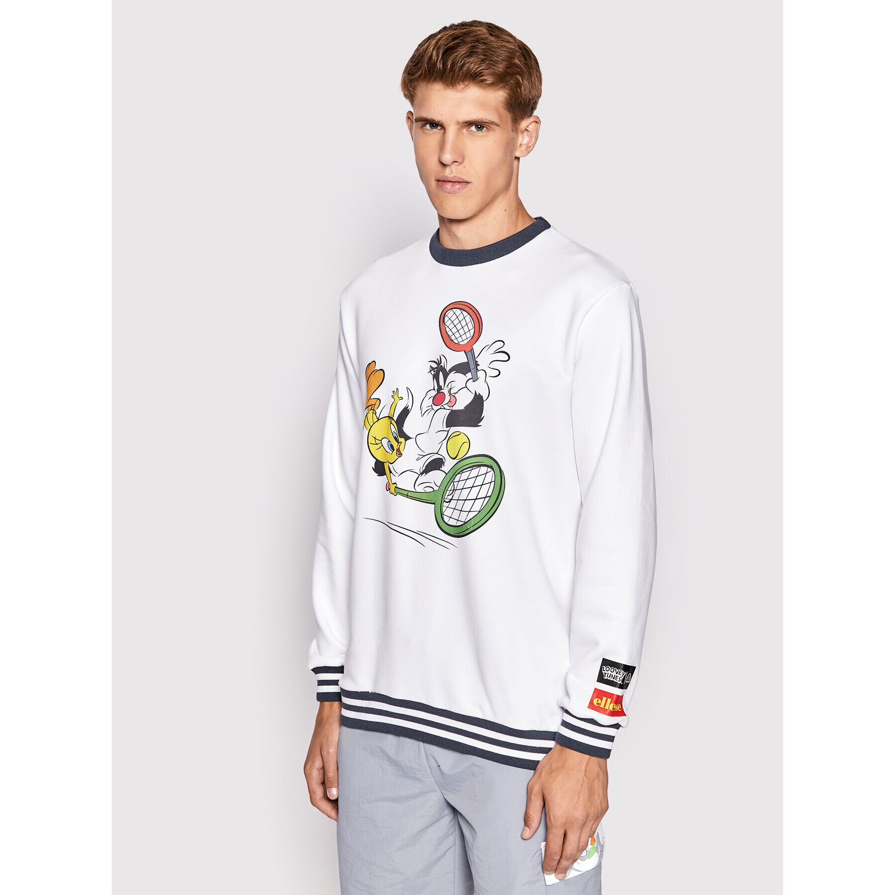 Ellesse Pulóver LOONEY TUNES Sidaloon SML15223 Fehér Regular Fit - Pepit.hu