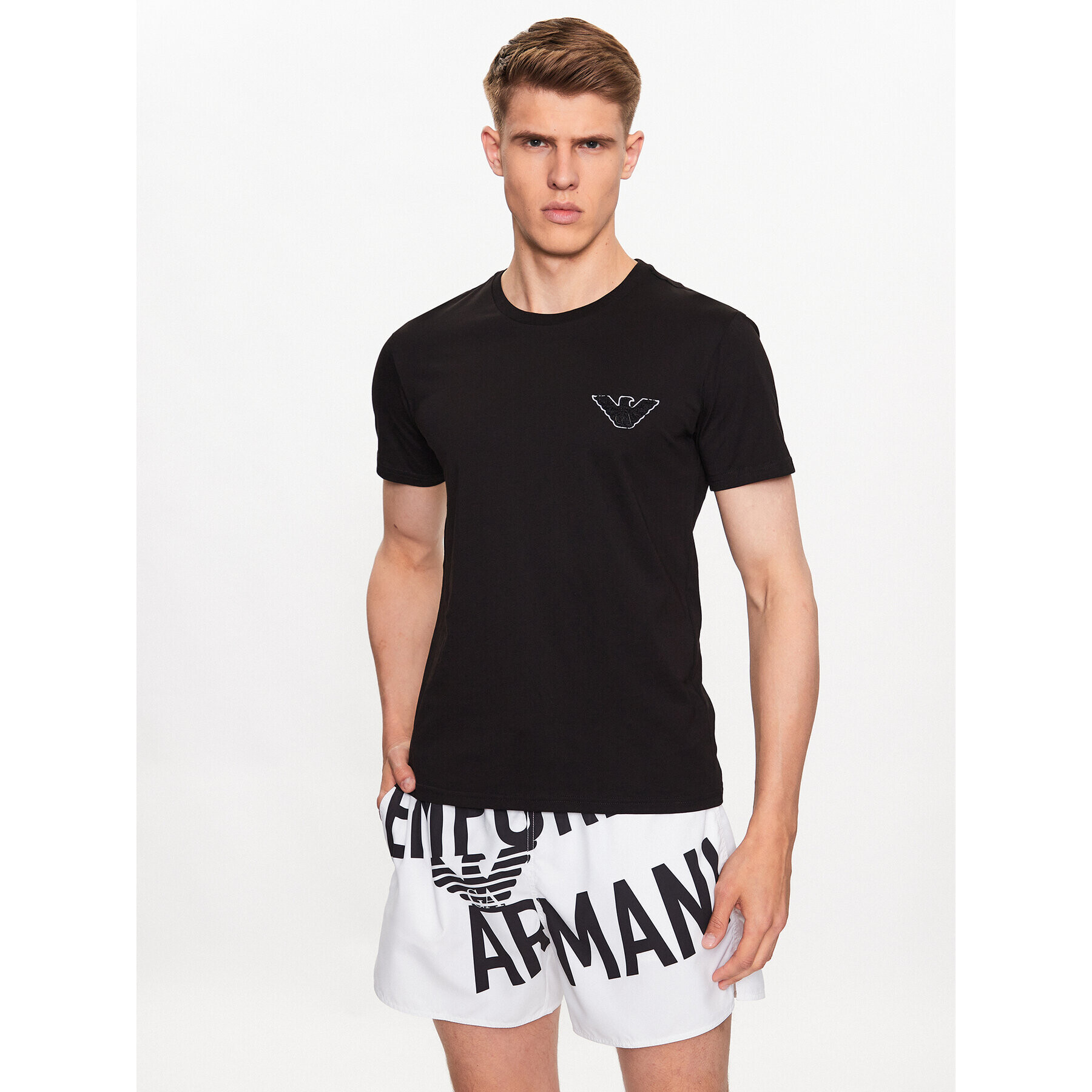 Emporio Armani Póló 211818 3R483 00020 Fekete Regular Fit - Pepit.hu