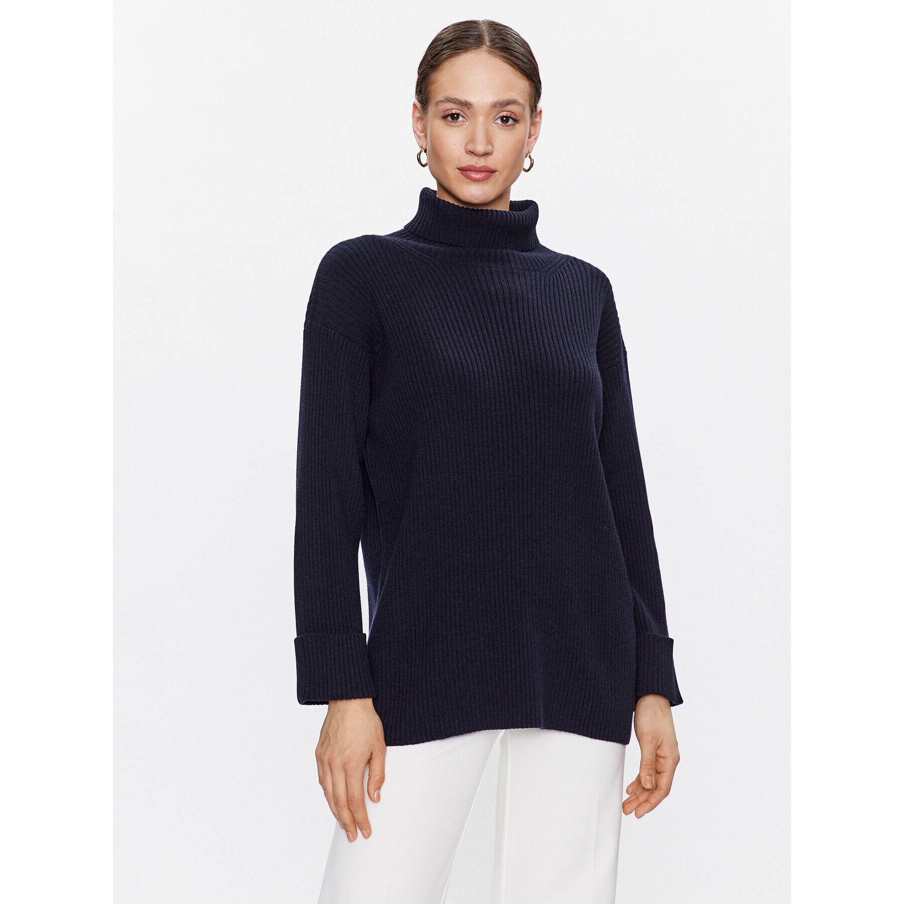 Fabiana Filippi Sweater MAD222W039 Sötétkék Regular Fit - Pepit.hu