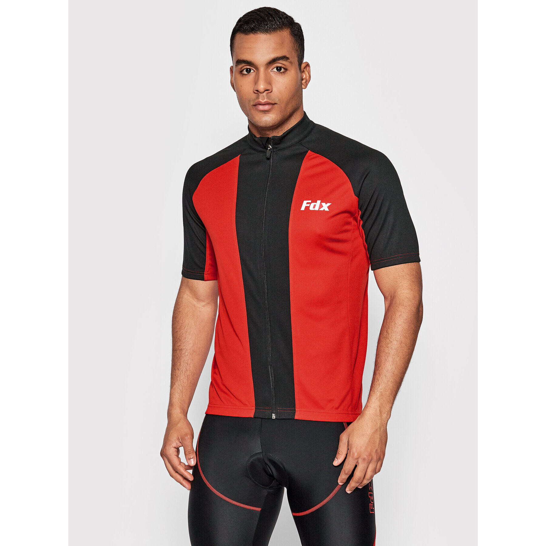 FDX Kerékpáros mez Race Strip 1080 Piros Slim Fit - Pepit.hu