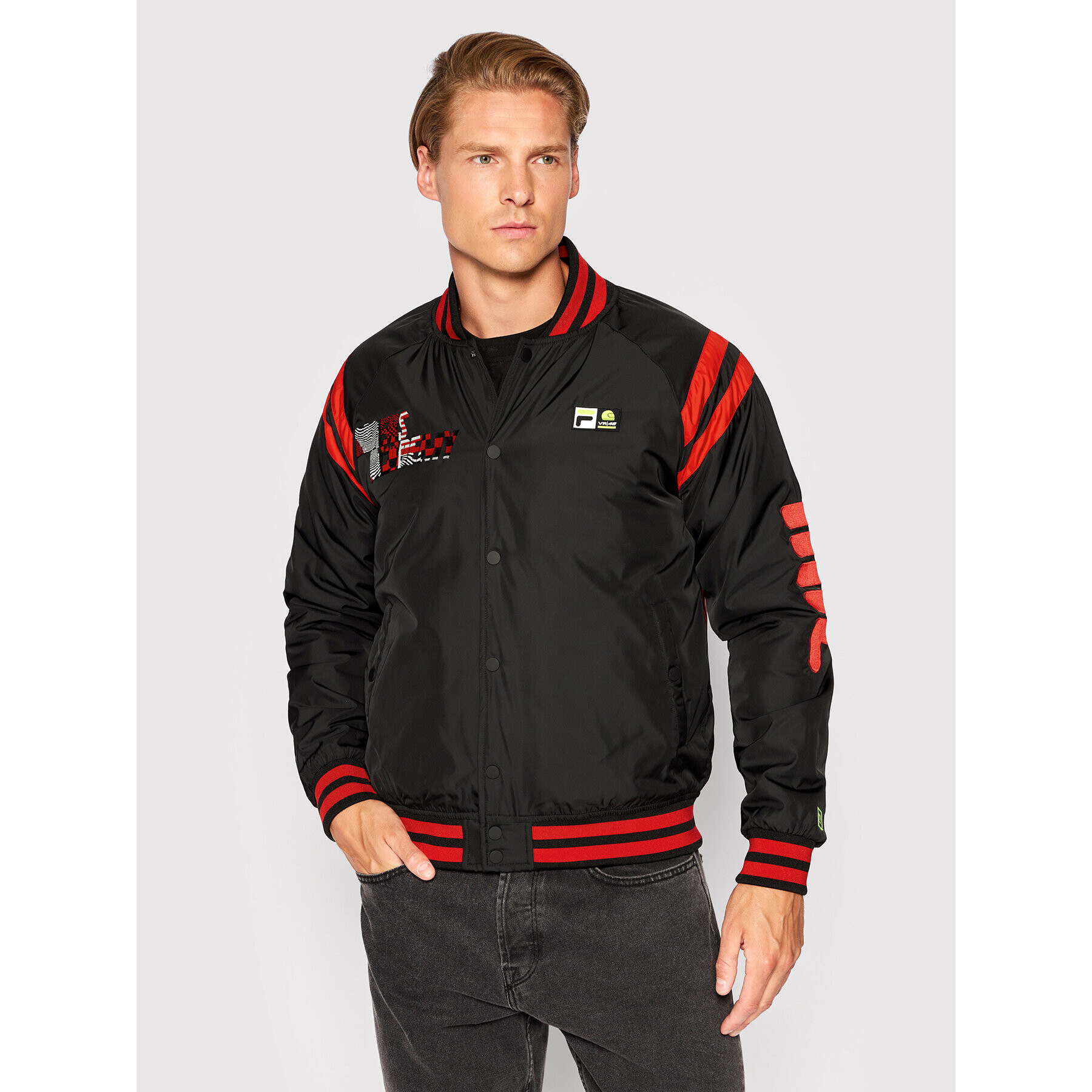 Fila Bomber dzseki College FAM0197 Fekete Regular Fit - Pepit.hu