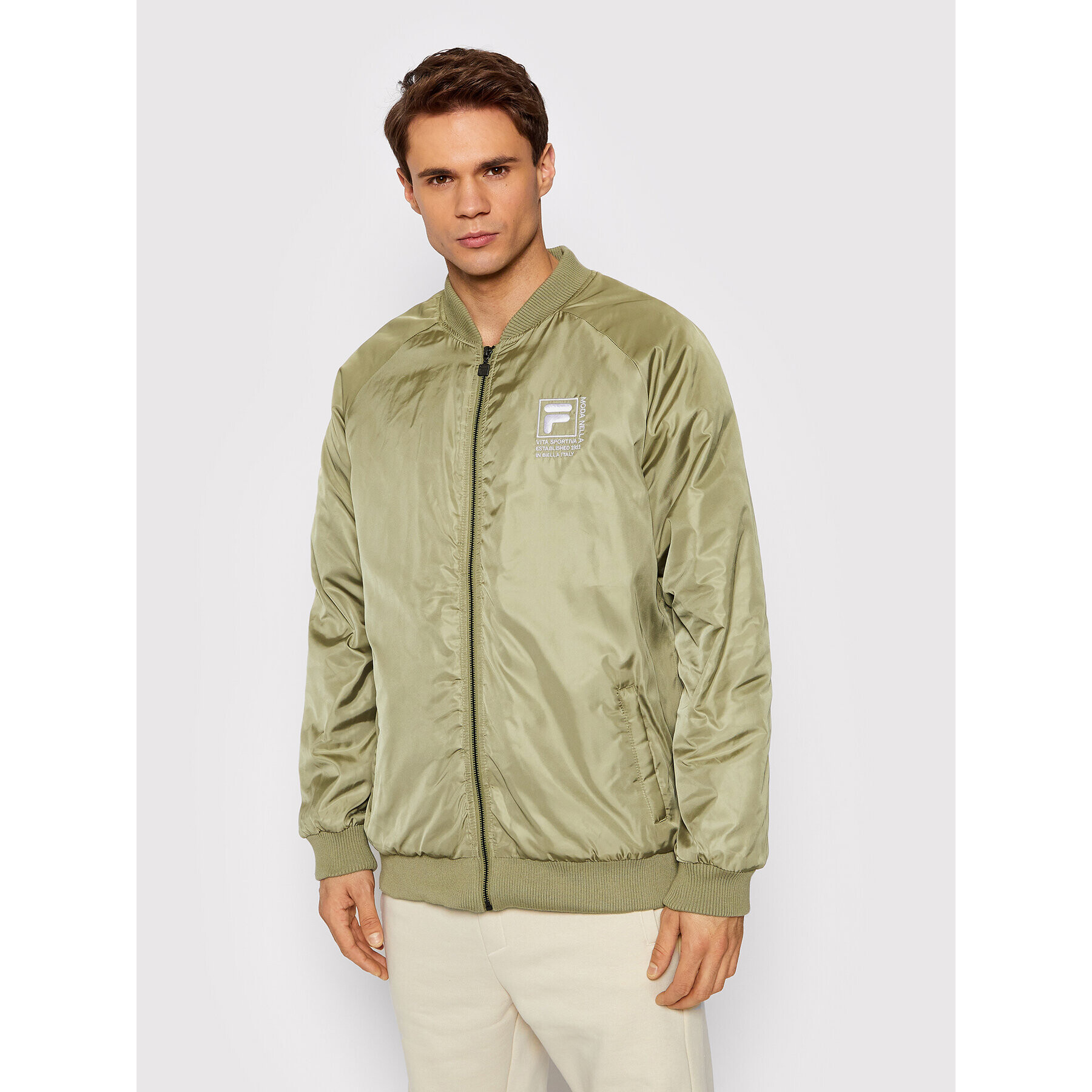 Fila Bomber dzseki Raam Light 689345 Zöld Regular Fit - Pepit.hu