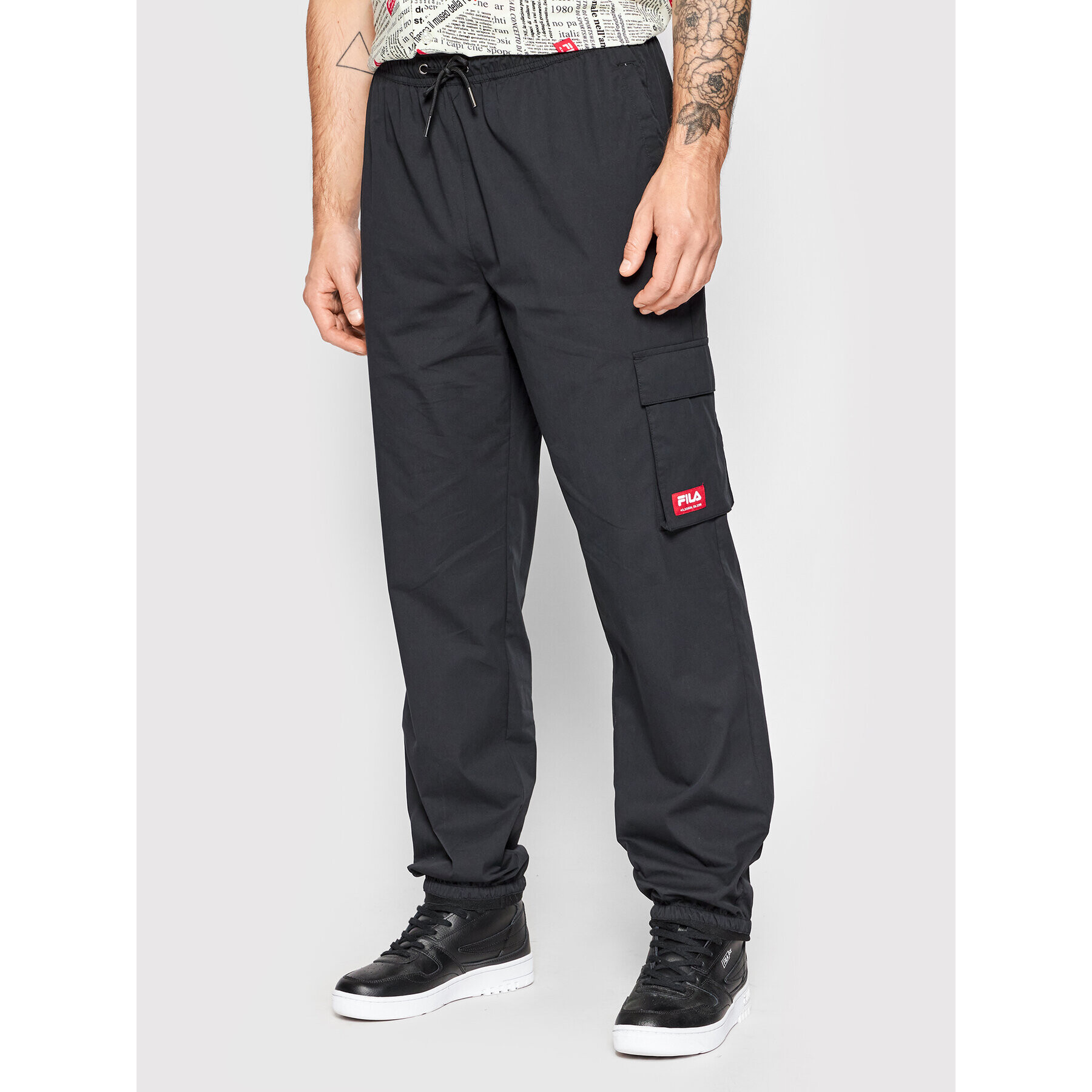 Fila Melegítő alsó Turhal FAM0016 Fekete Regular Fit - Pepit.hu