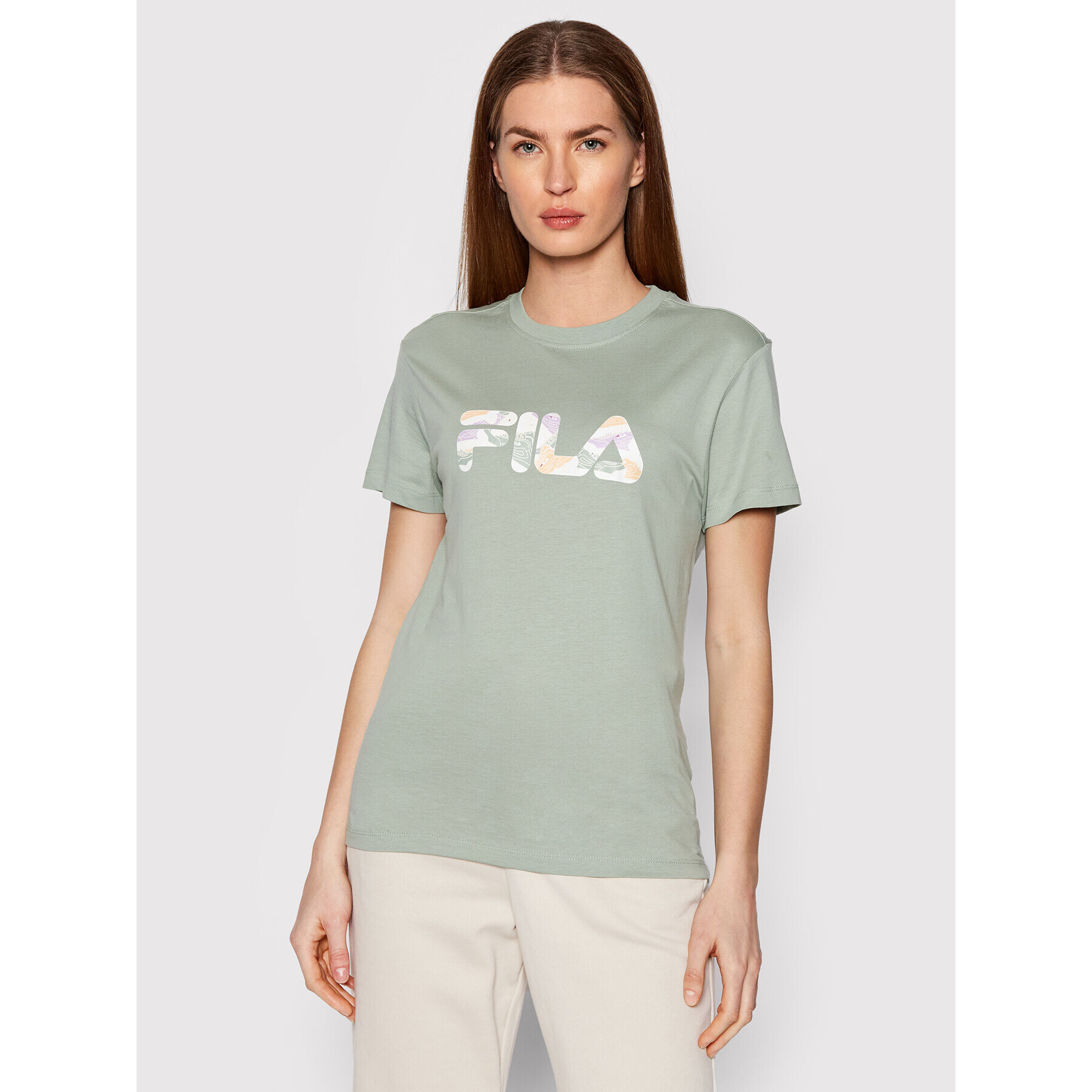 Fila Póló Basco FAW0098 Zöld Regular Fit - Pepit.hu