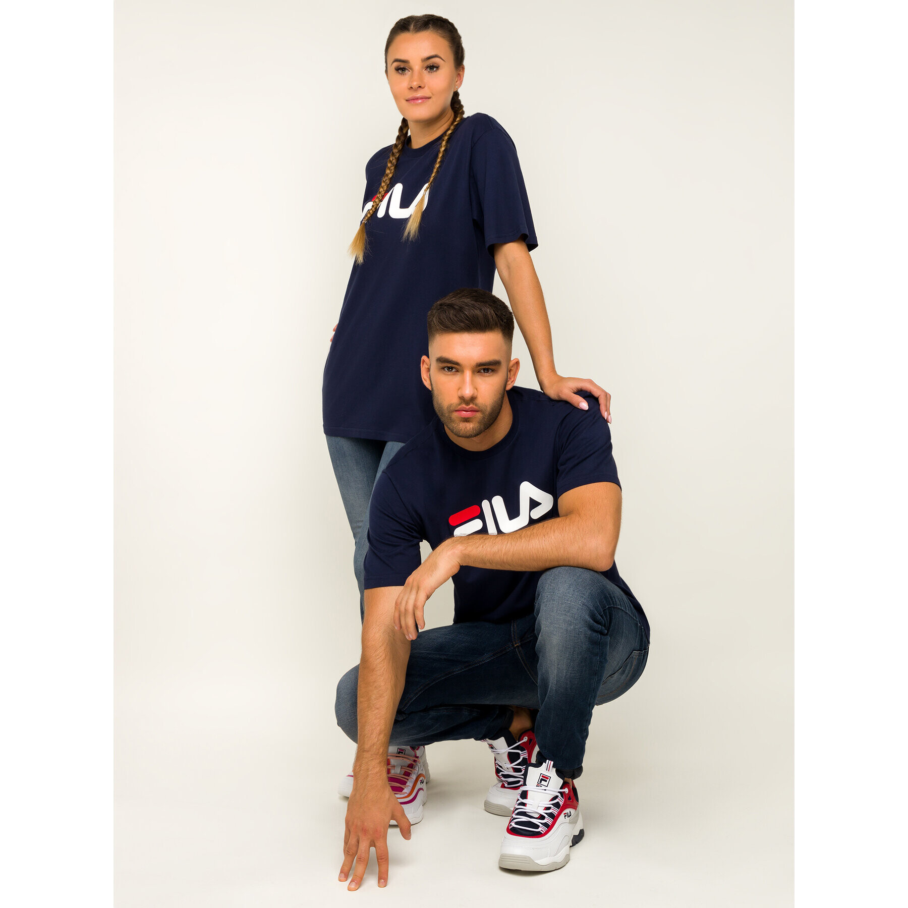 Fila Póló Unisex 681093 Sötétkék Regular Fit - Pepit.hu