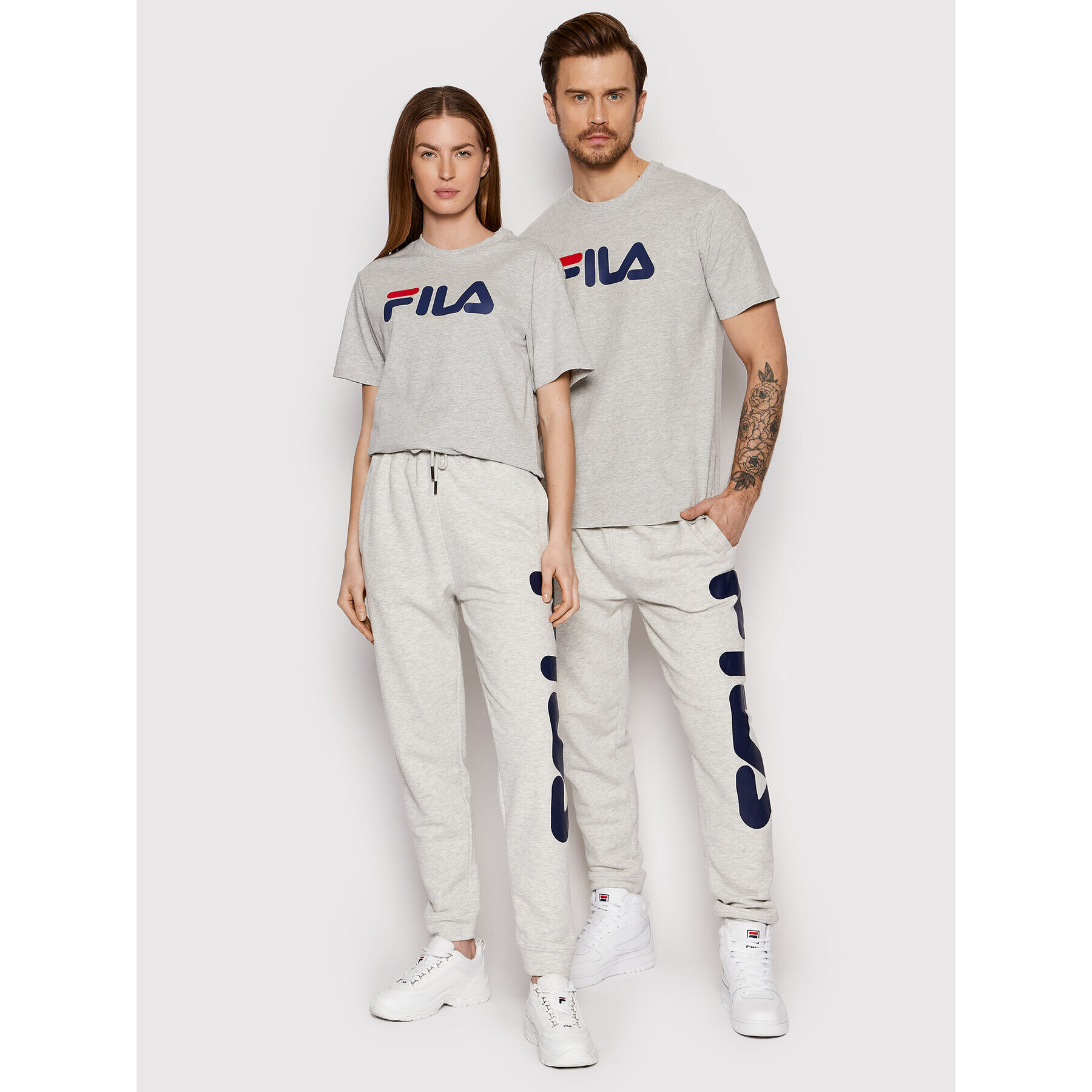 Fila Póló Unisex Bellano FAU0067 Szürke Regular Fit - Pepit.hu