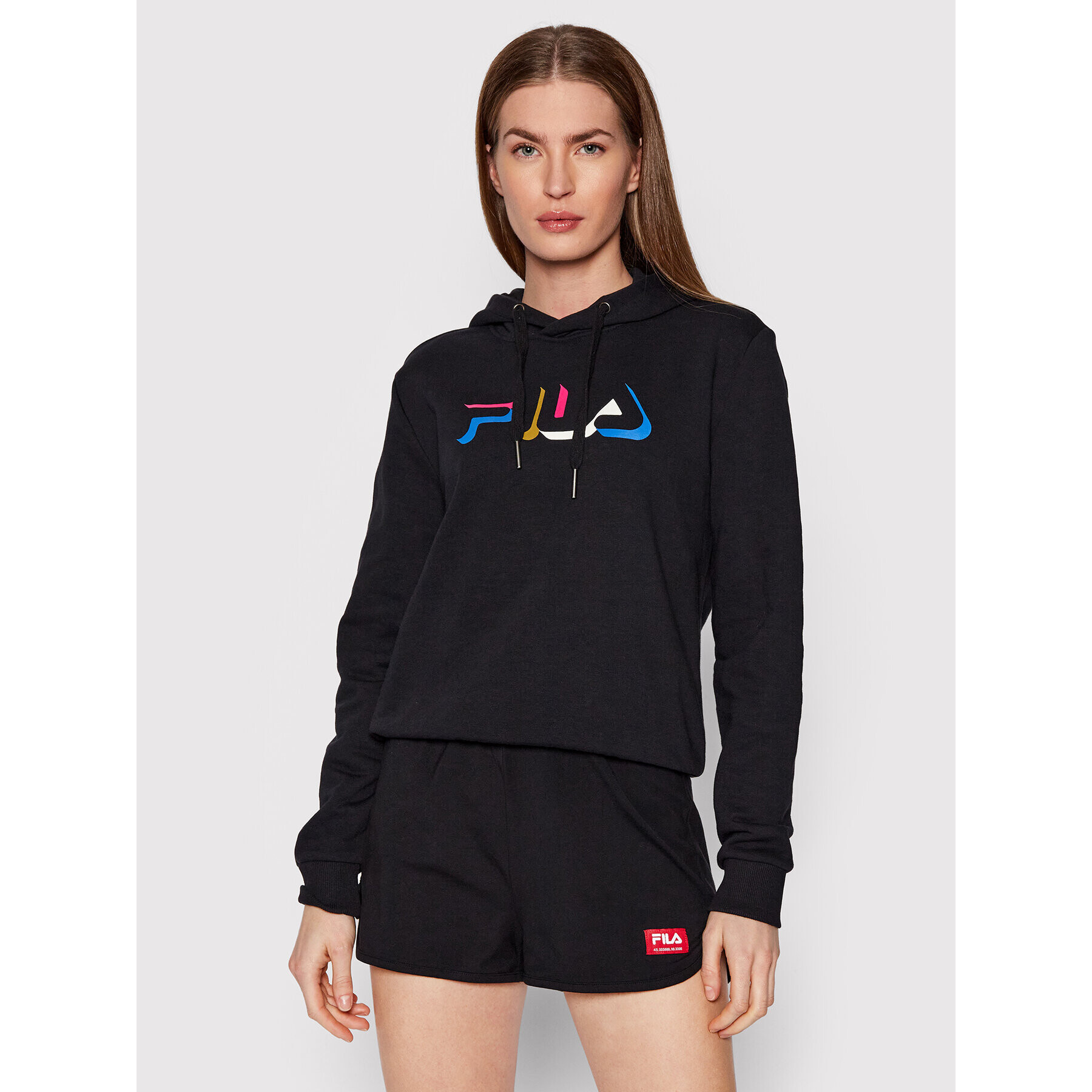 Fila Pulóver Bertiogo 768554 Fekete Regular Fit - Pepit.hu