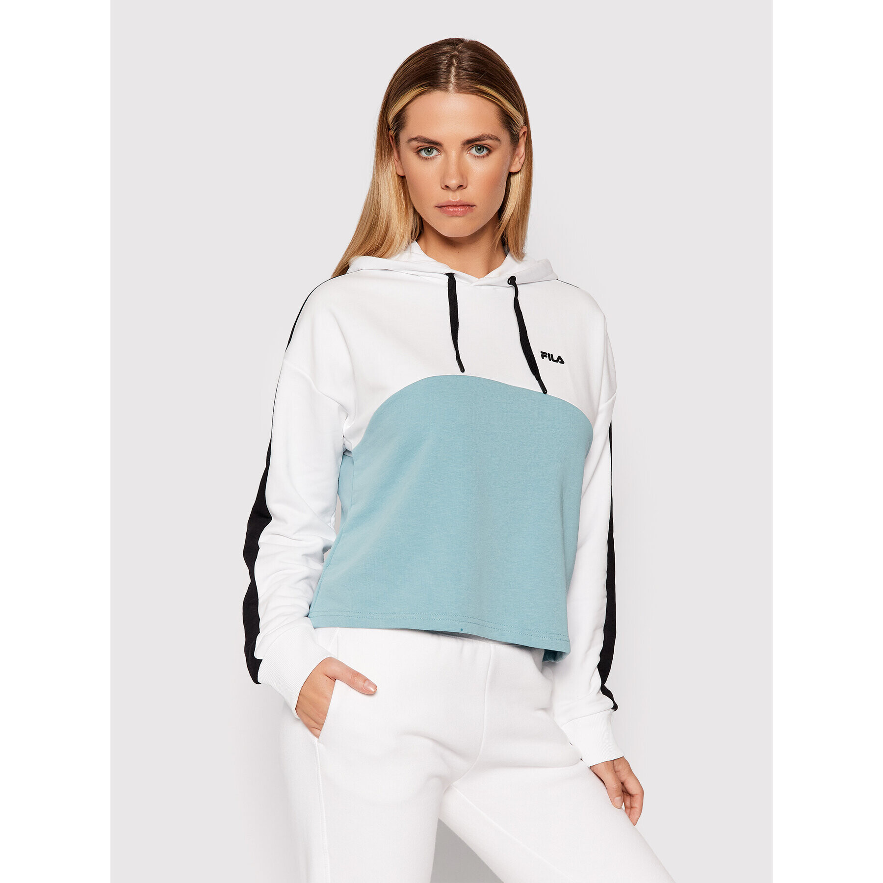 Fila Pulóver Damita 688999 Kék Cropped Fit - Pepit.hu