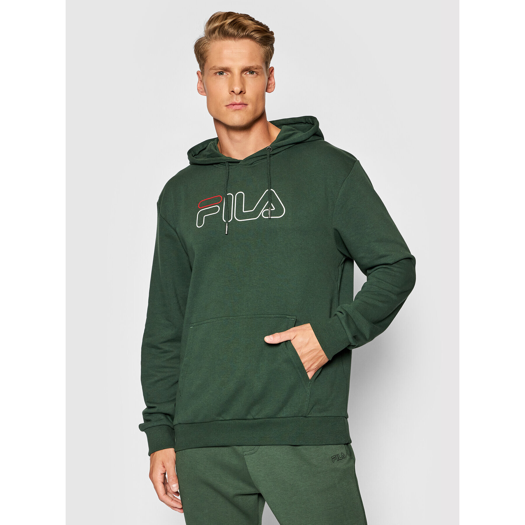 Fila Pulóver Laban 687125 Zöld Regular Fit - Pepit.hu