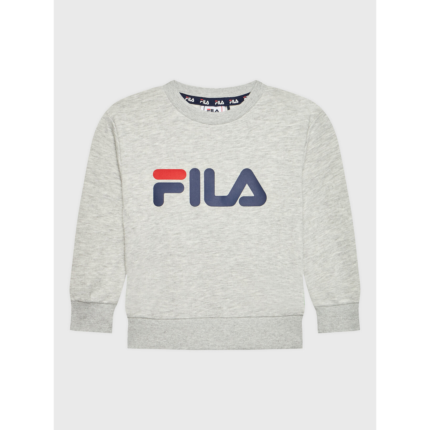 Fila Pulóver Sveg Logo Crew FAK0199 Szürke Regular Fit - Pepit.hu