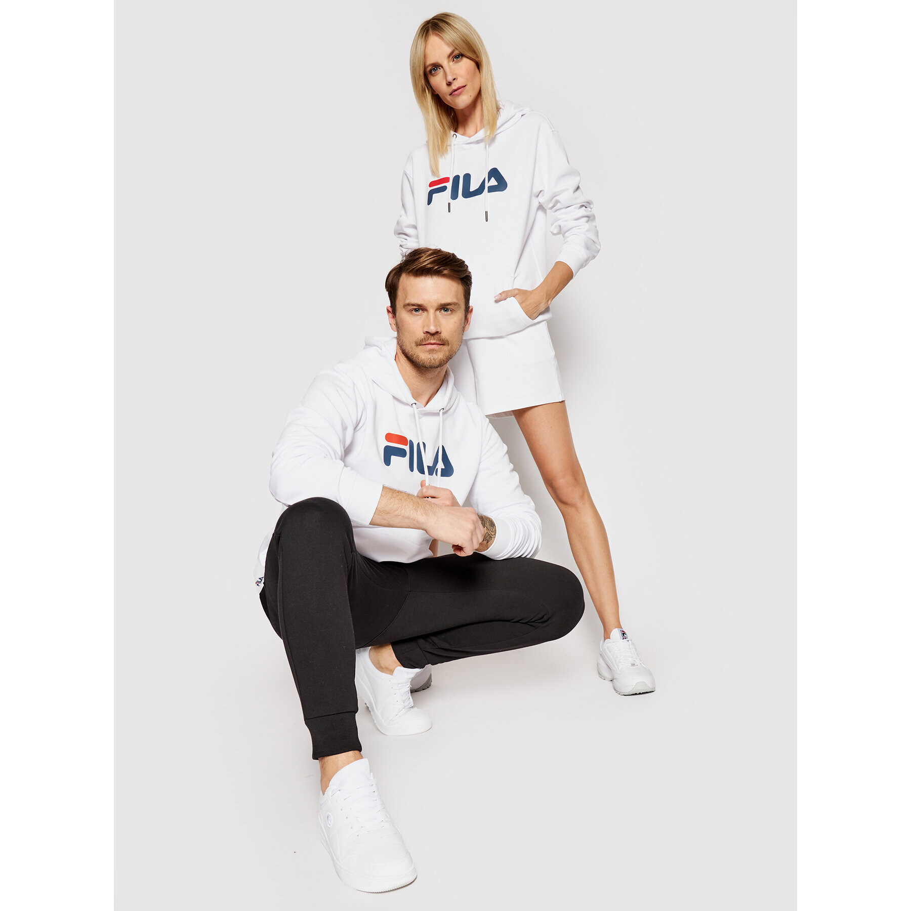 Fila Pulóver Unisex 681090 Fehér Regular Fit - Pepit.hu