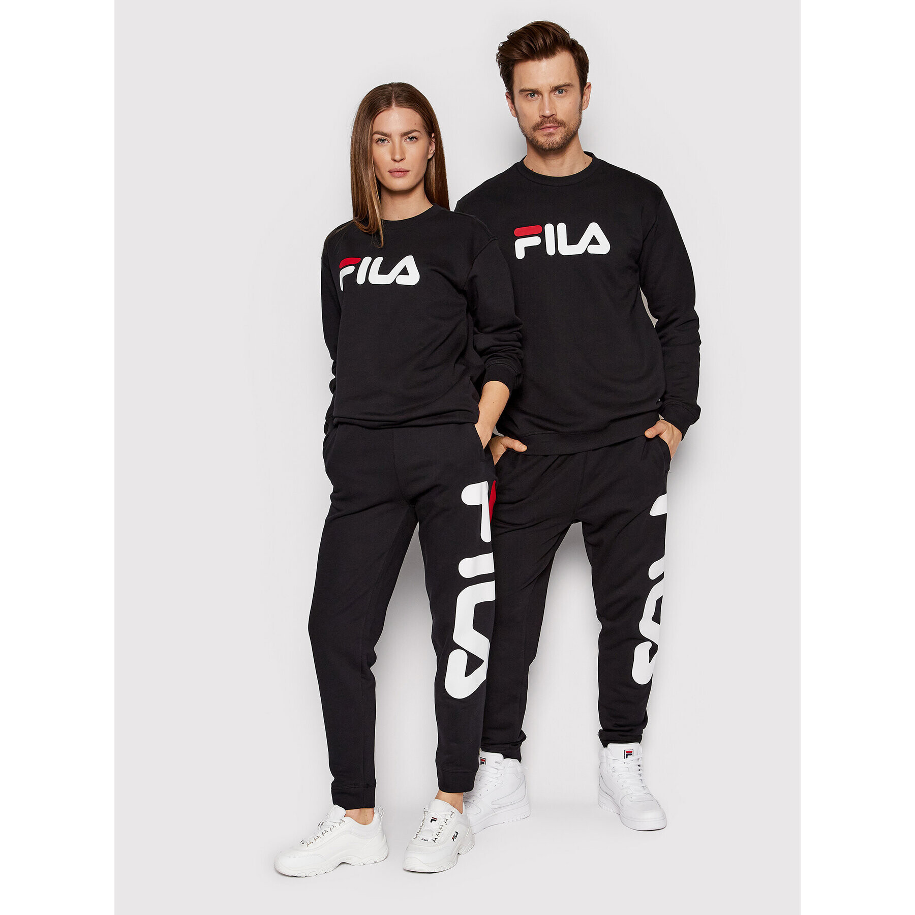 Fila Pulóver Unisex Barbian FAU0066 Fekete Regular Fit - Pepit.hu