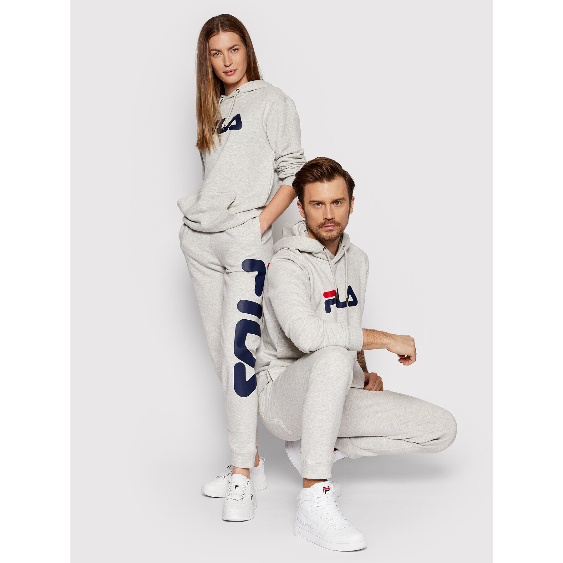 Fila Pulóver Unisex Barumini FAU0068 Szürke Regular Fit - Pepit.hu