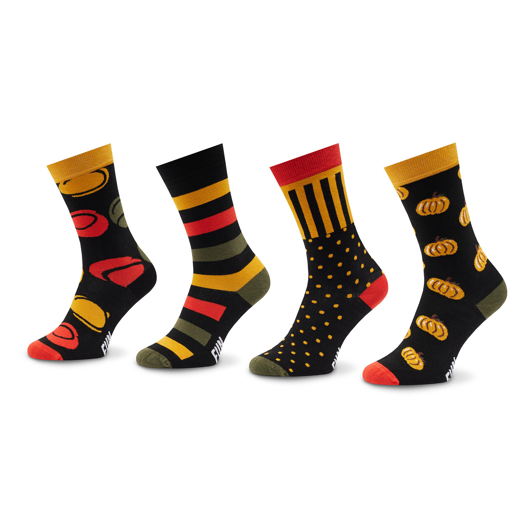 Fun Socks 4 pár hosszú szárú unisex zokni FS-FU71107 Fekete - Pepit.hu