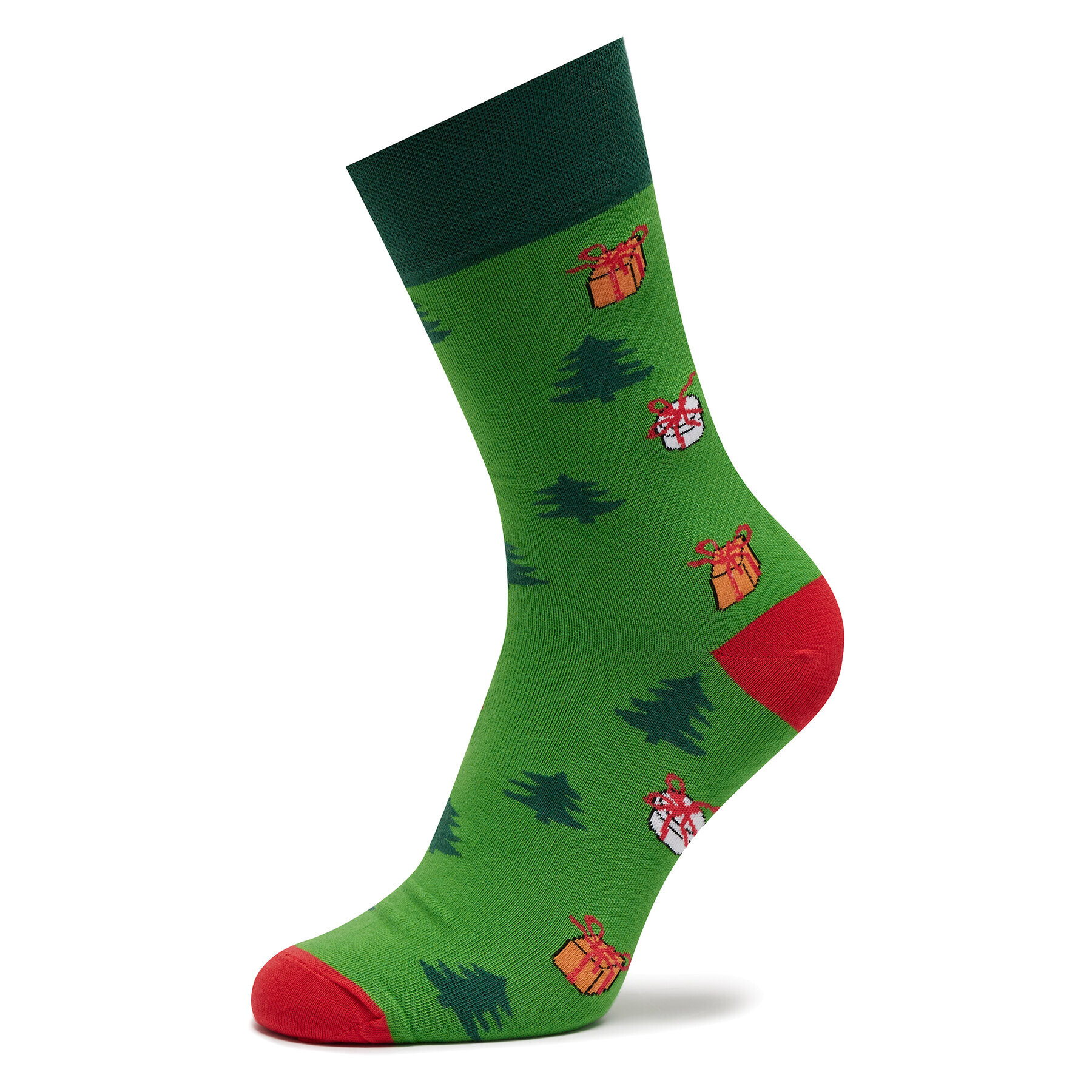 Funny Socks Unisex Magasszárú Zokni Green Santa Claus SM1/36 Zöld - Pepit.hu