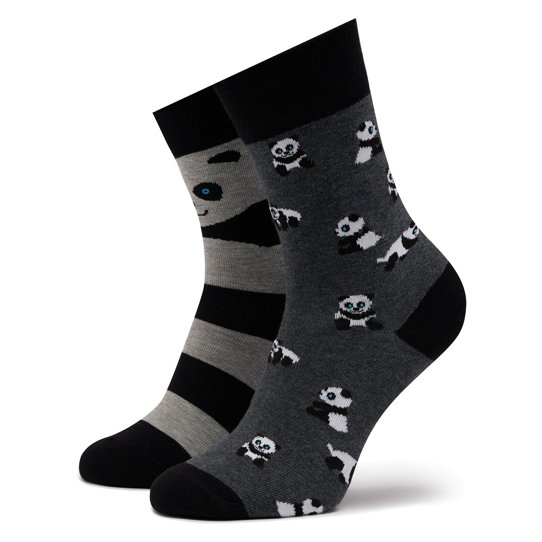 Funny Socks Unisex Magasszárú Zokni Panda SM1/35 Szürke - Pepit.hu