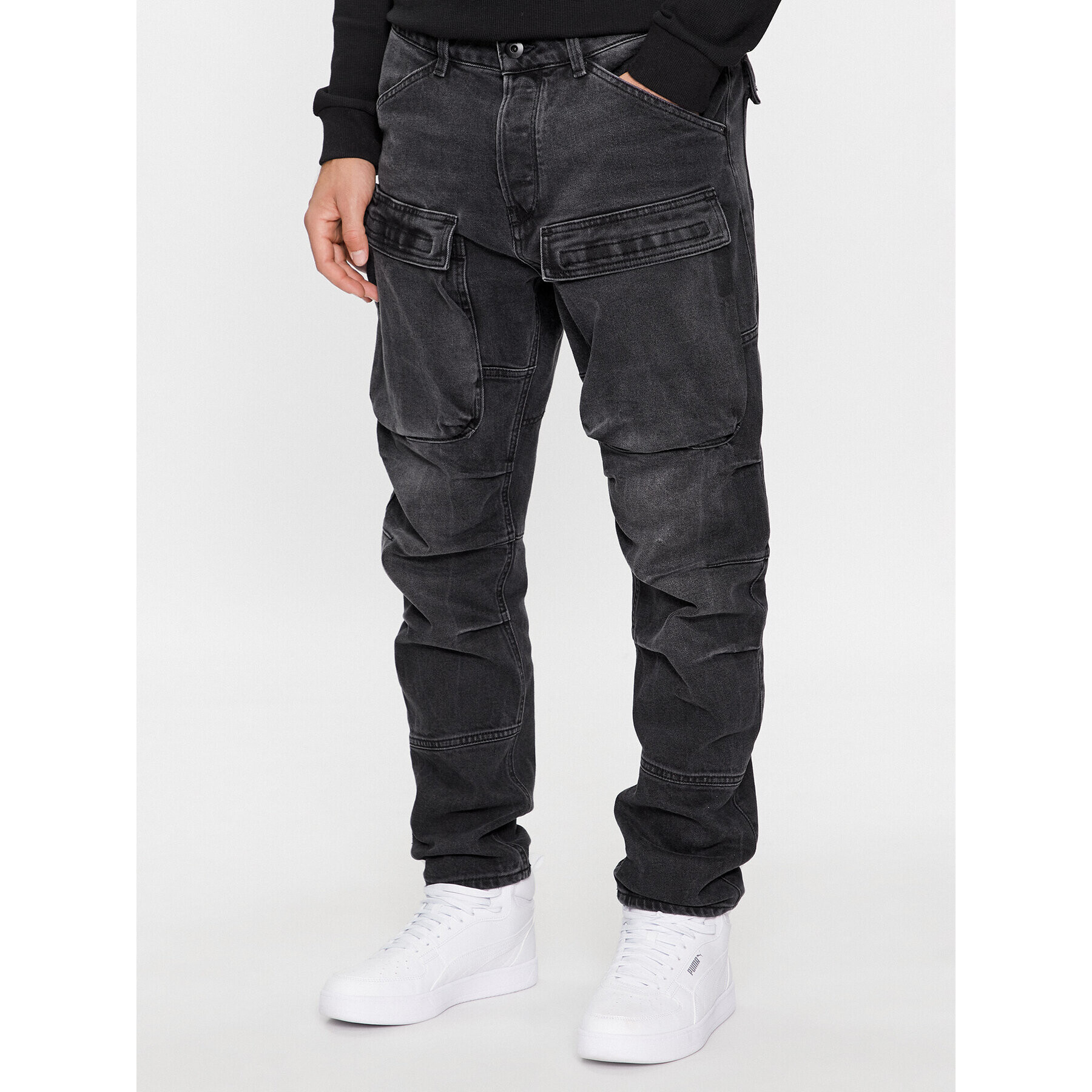 G-Star Raw Farmer 3D D23972-B479-G108 Fekete Tapered Fit - Pepit.hu