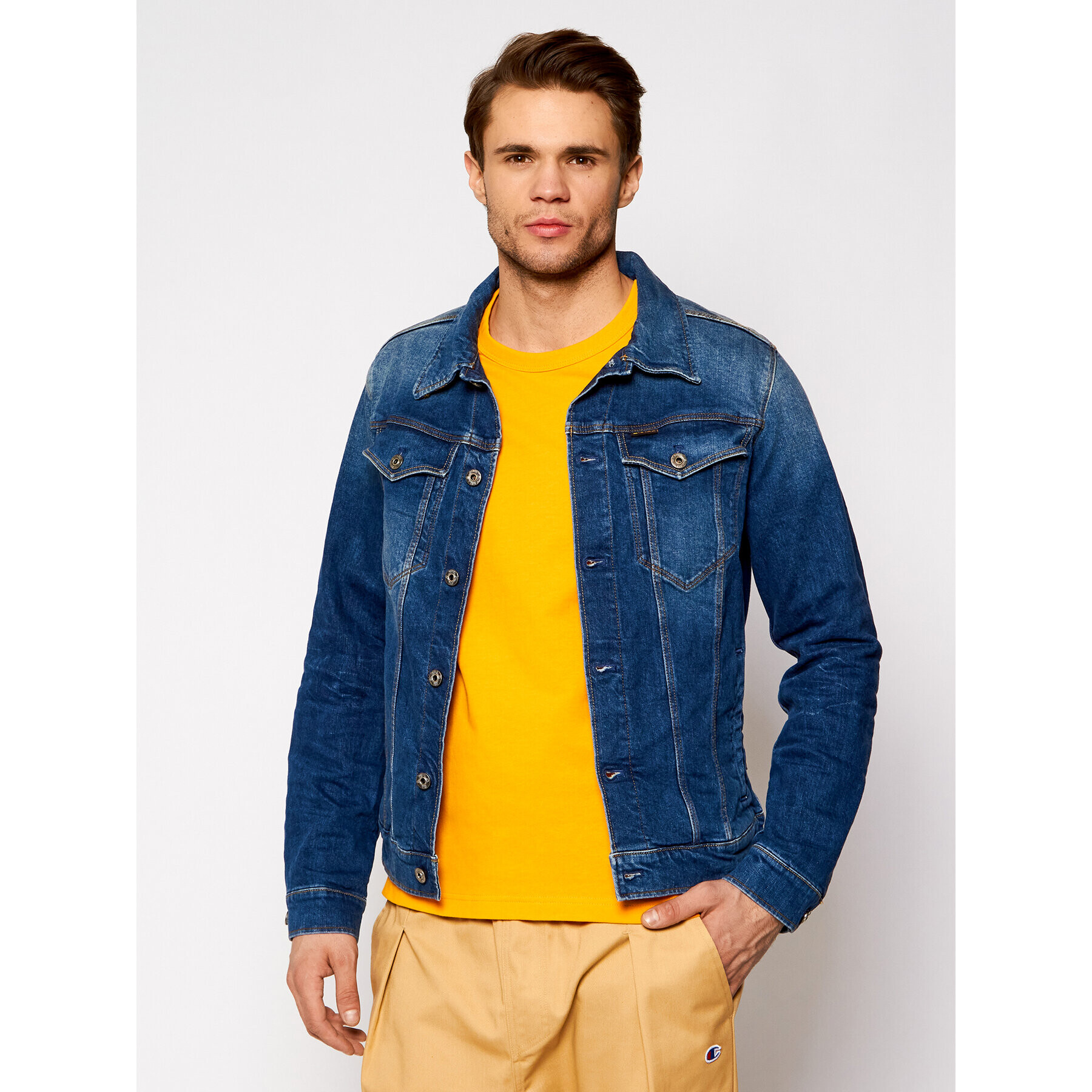 G-Star Raw Farmer kabát 3301 D11150-C052-A951 Sötétkék Slim Fit - Pepit.hu