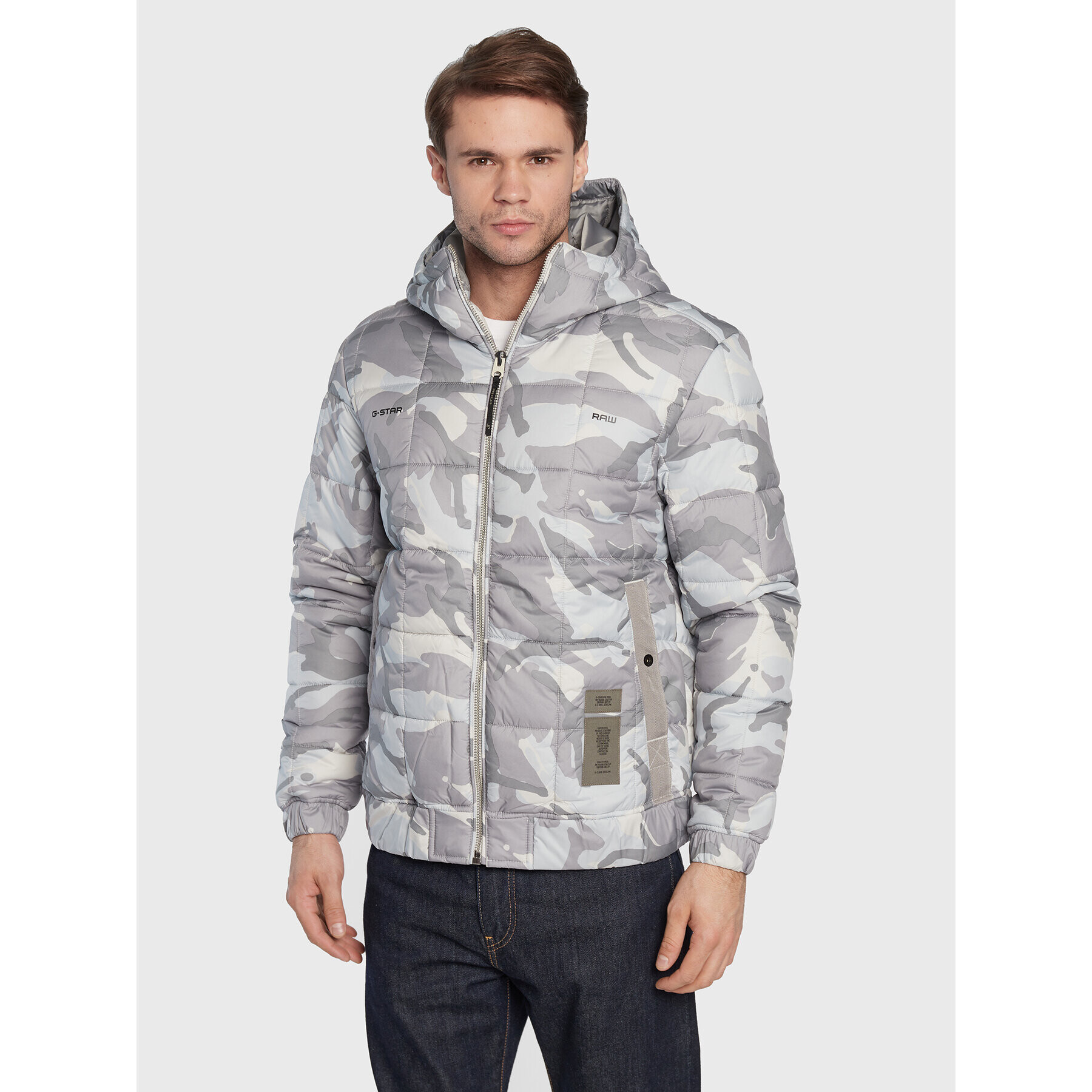 G-Star Raw Pehelykabát Meefic D20126-C441-D436 Szürke Regular Fit - Pepit.hu