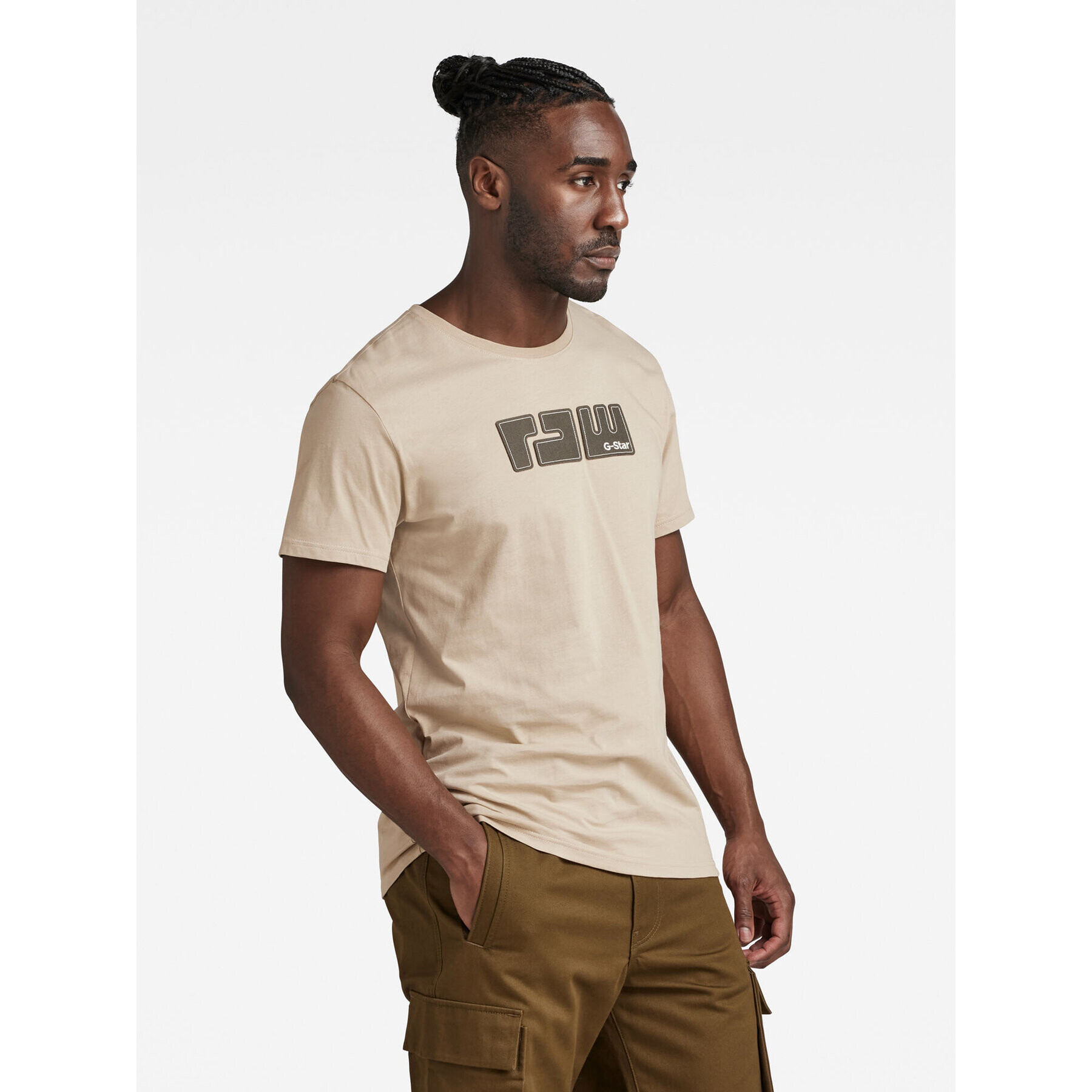 G-Star Raw Póló D23710-336-C531 Bézs Regular Fit - Pepit.hu