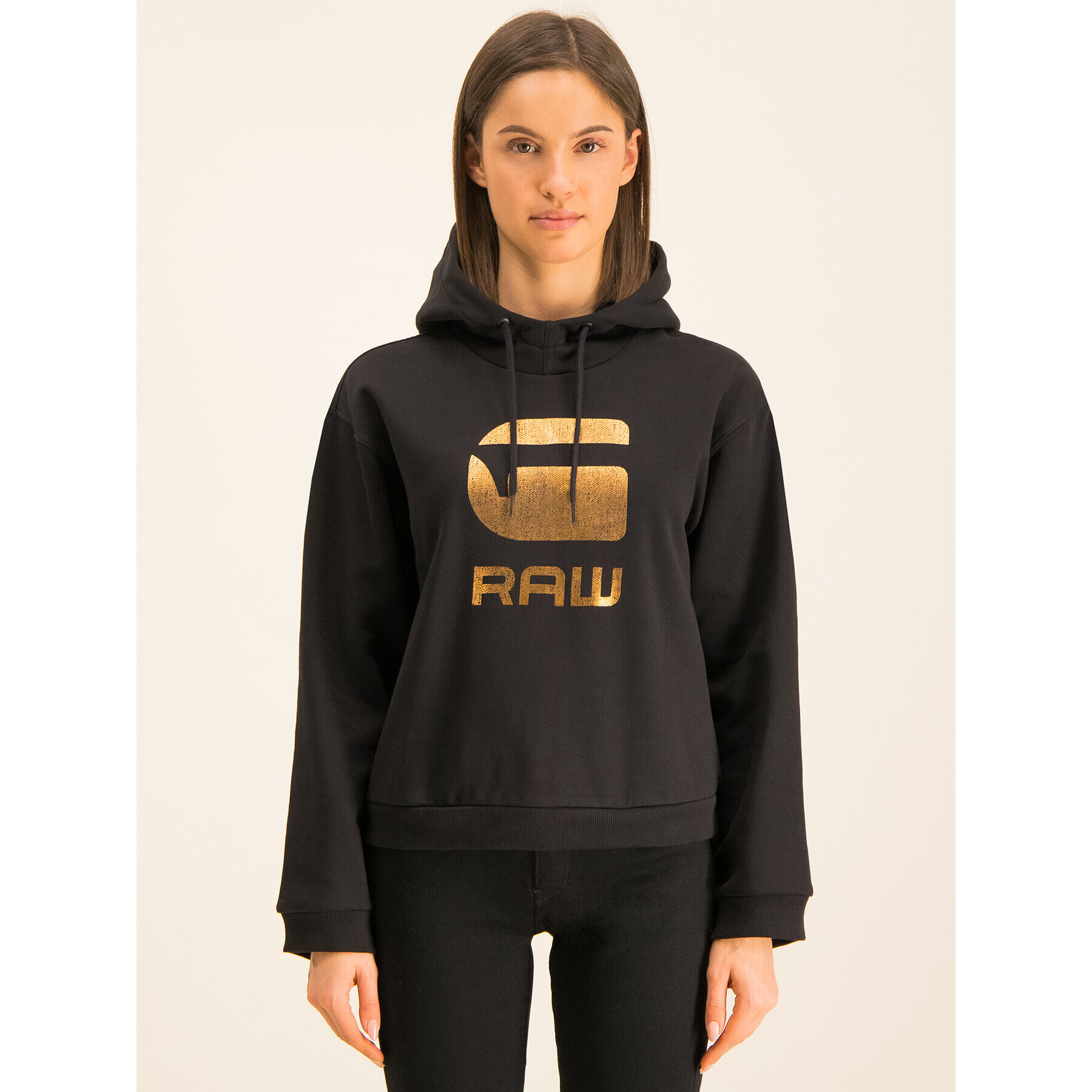 G-Star Raw Pulóver Graphic 21 D15964-A975-6484 Fekete Straight Fit - Pepit.hu