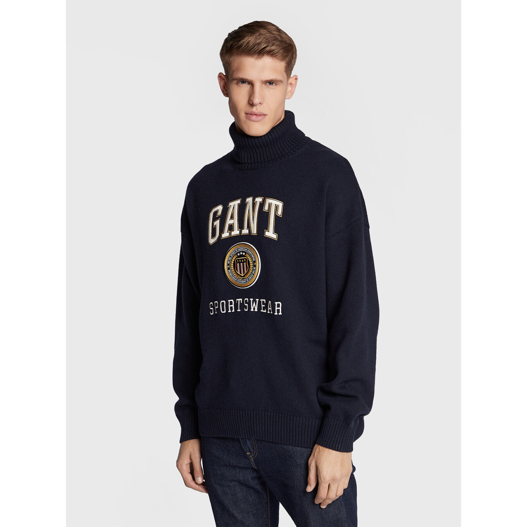 Gant Garbó Crest Shield 8040133 Sötétkék Regular Fit - Pepit.hu