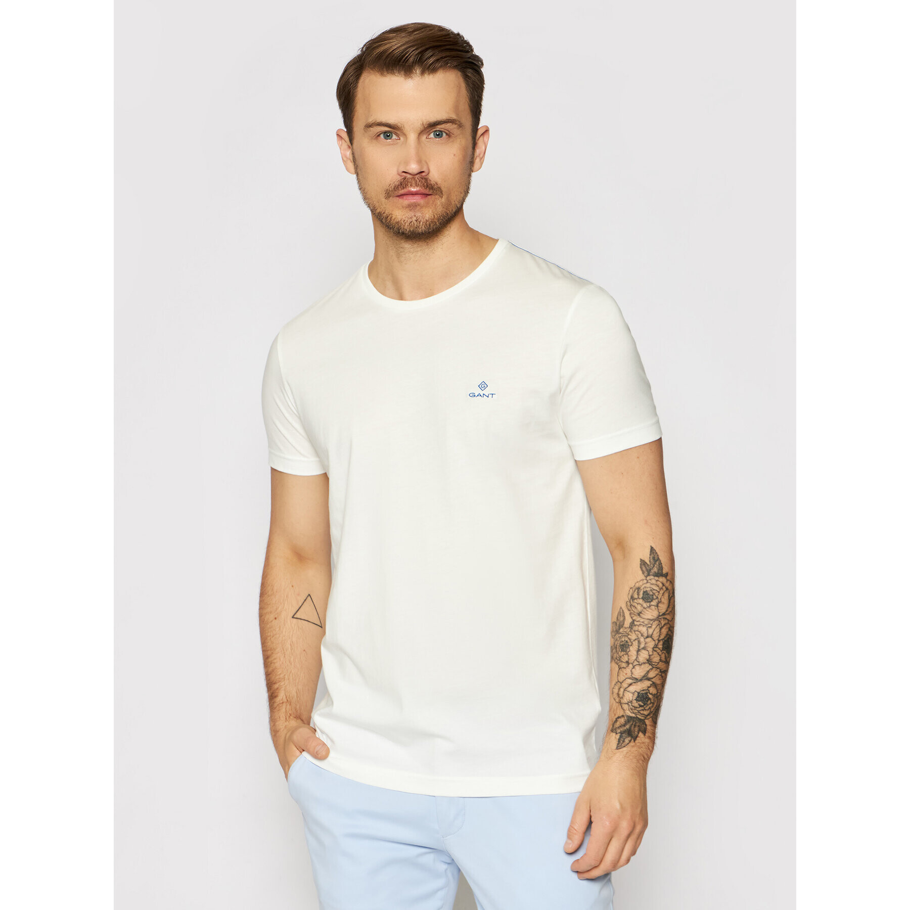 Gant Póló Contrast Logo 2053004 Fehér Regular Fit - Pepit.hu