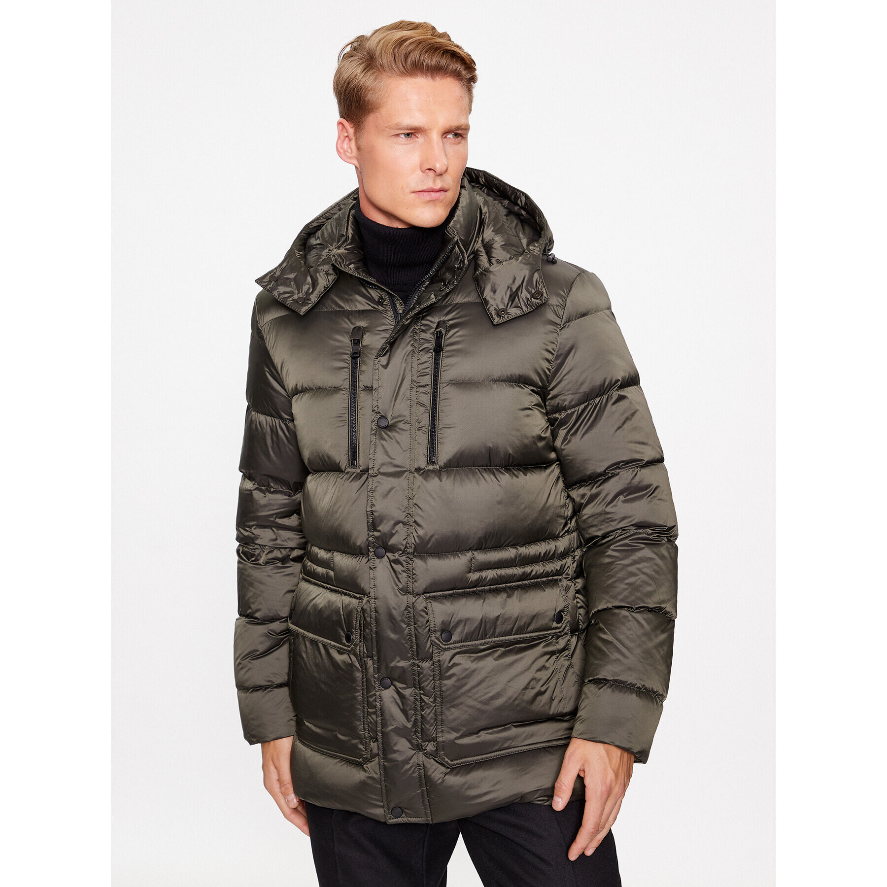 Geox Pehelykabát Merediano M3626A T2566F 3462 Zöld Regular Fit - Pepit.hu