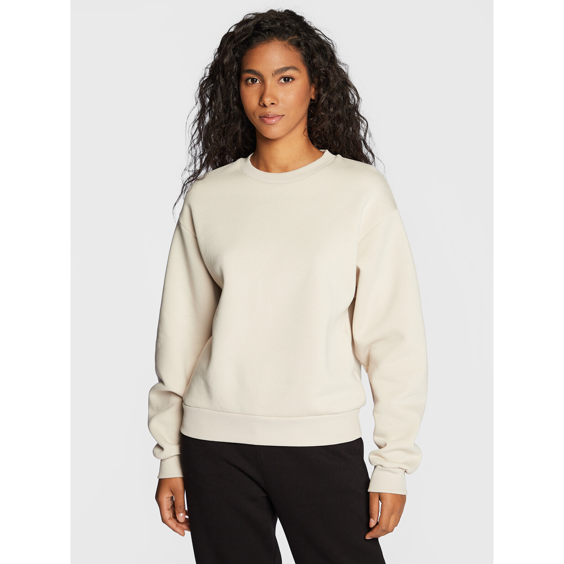 Gina Tricot Pulóver Basic 10943 Bézs Relaxed Fit - Pepit.hu