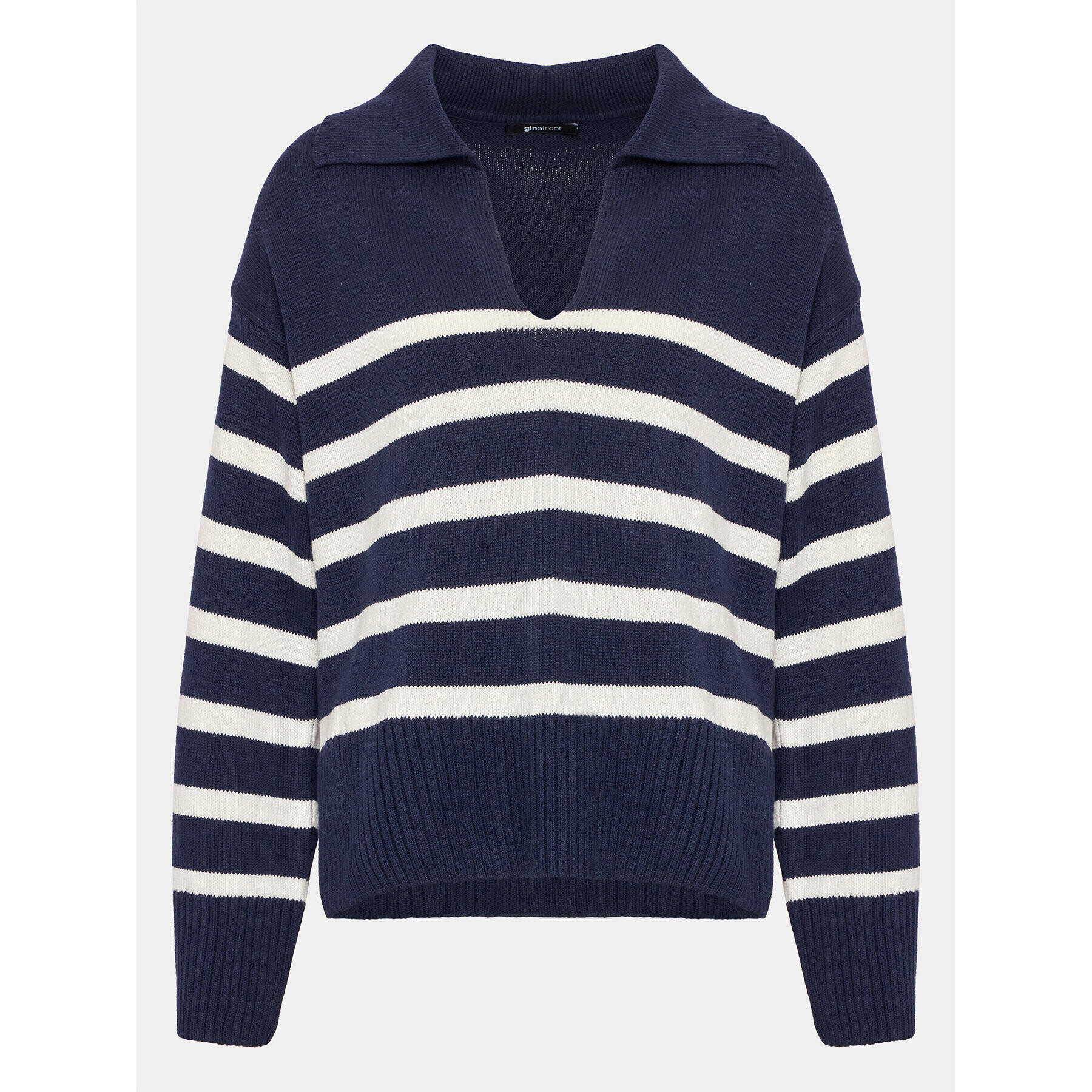 Gina Tricot Sweater 20762 Sötétkék Boxy Fit - Pepit.hu