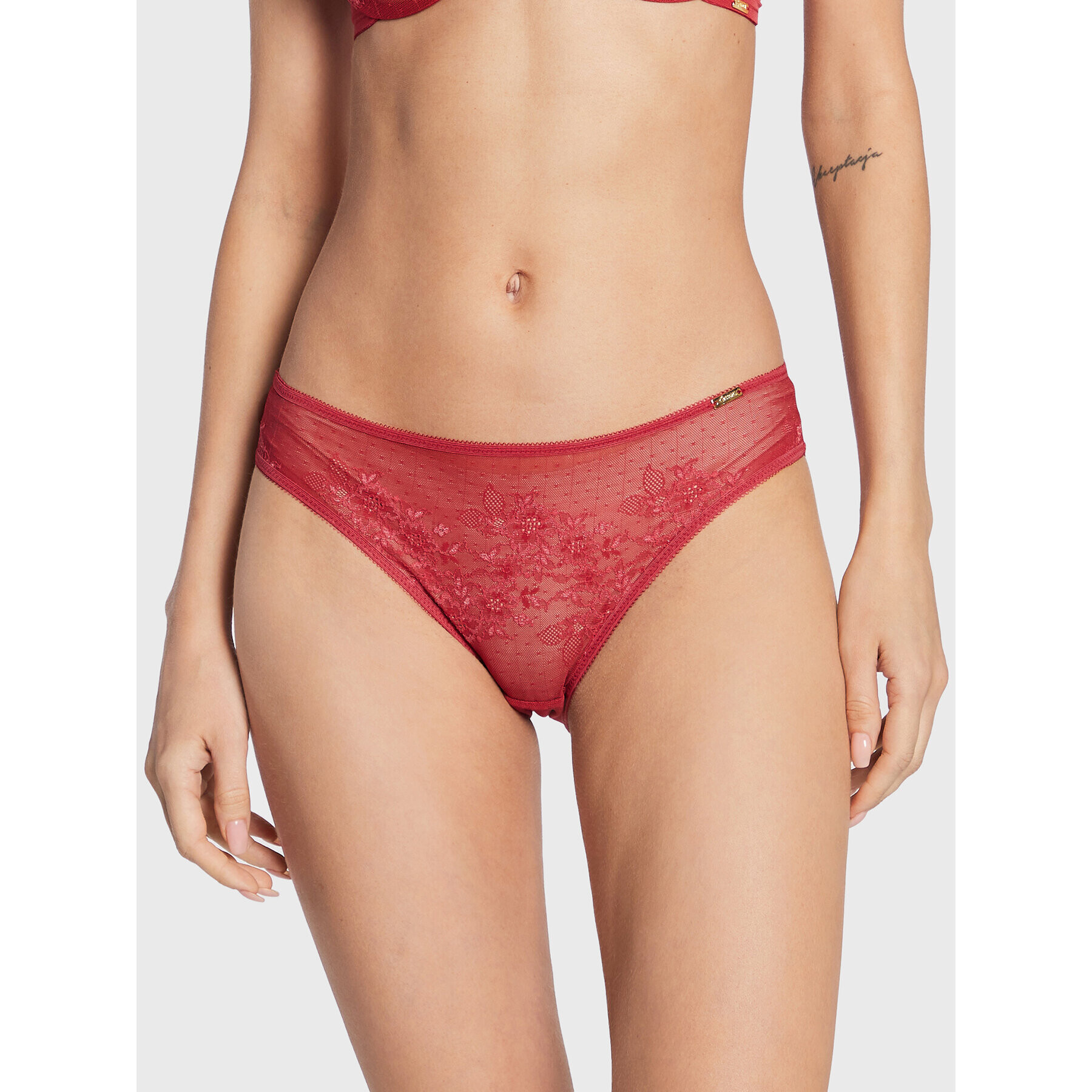 Gossard Klasszikus alsó Glossies Lace 13003 Piros - Pepit.hu