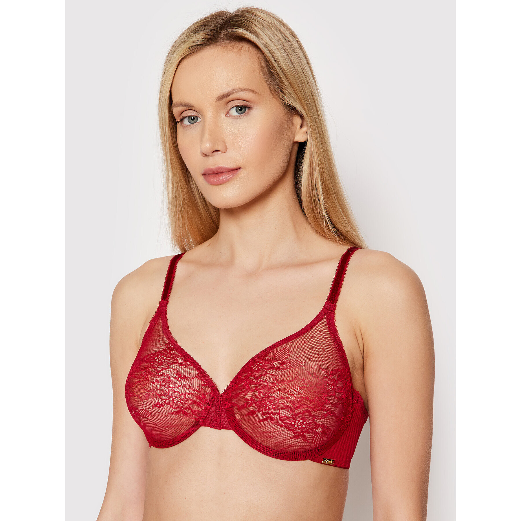 Gossard Melltartó alsó huzallal Glossies Lace 13001 Bordó - Pepit.hu