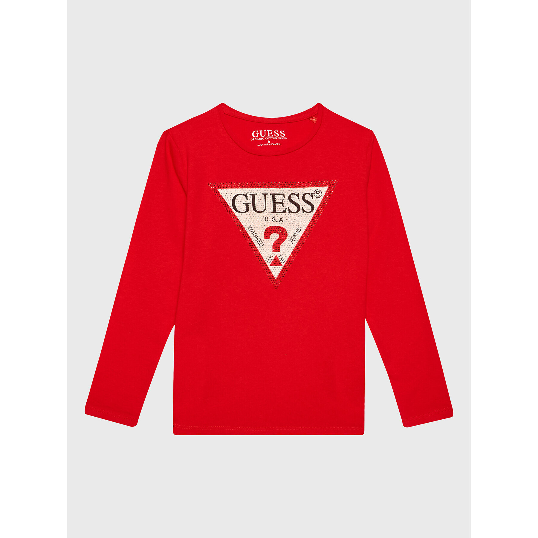 Guess Blúz J2YI50 K6YW1 Piros Regular Fit - Pepit.hu